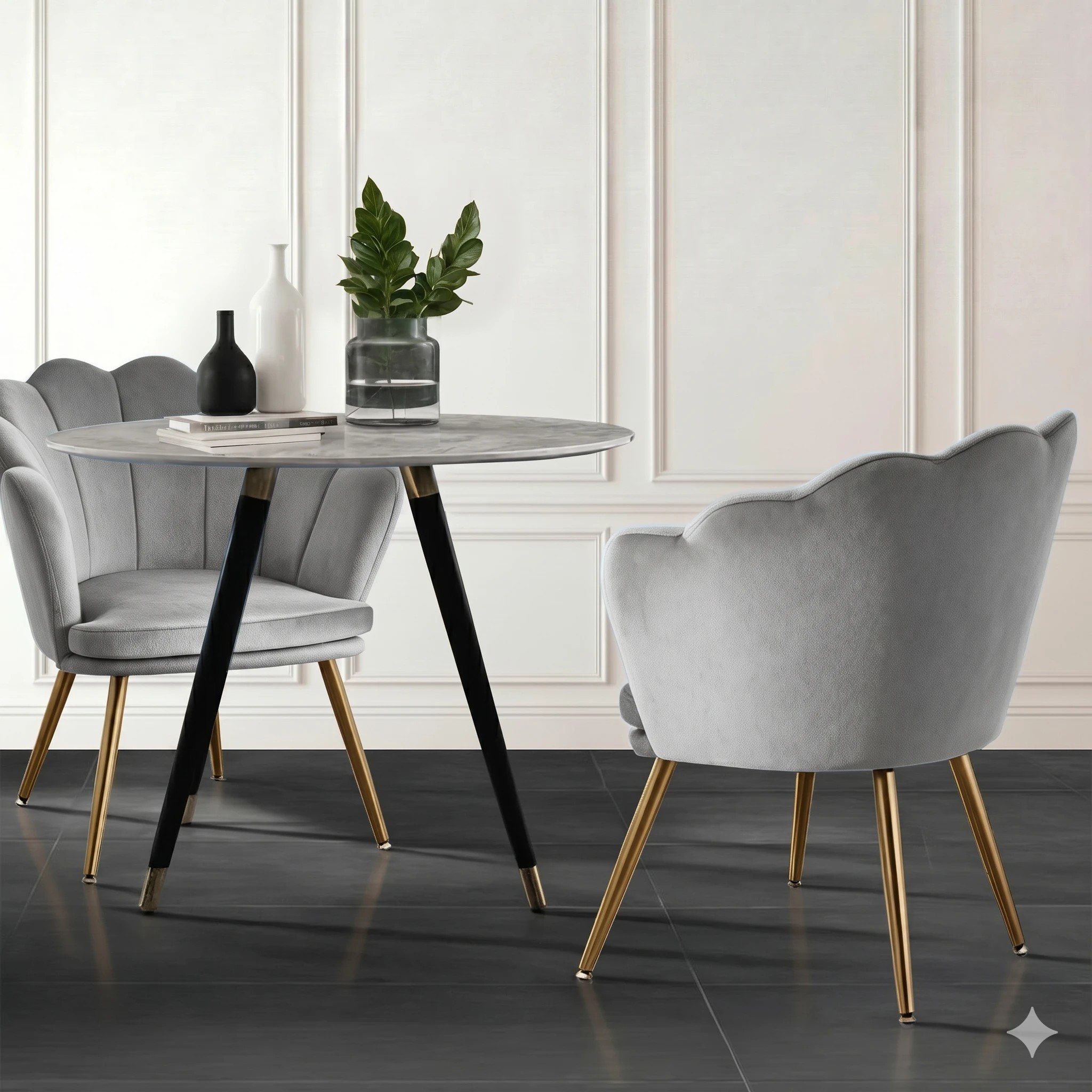 5 Artiss Armchair Velvet - Grey, 5 of 6