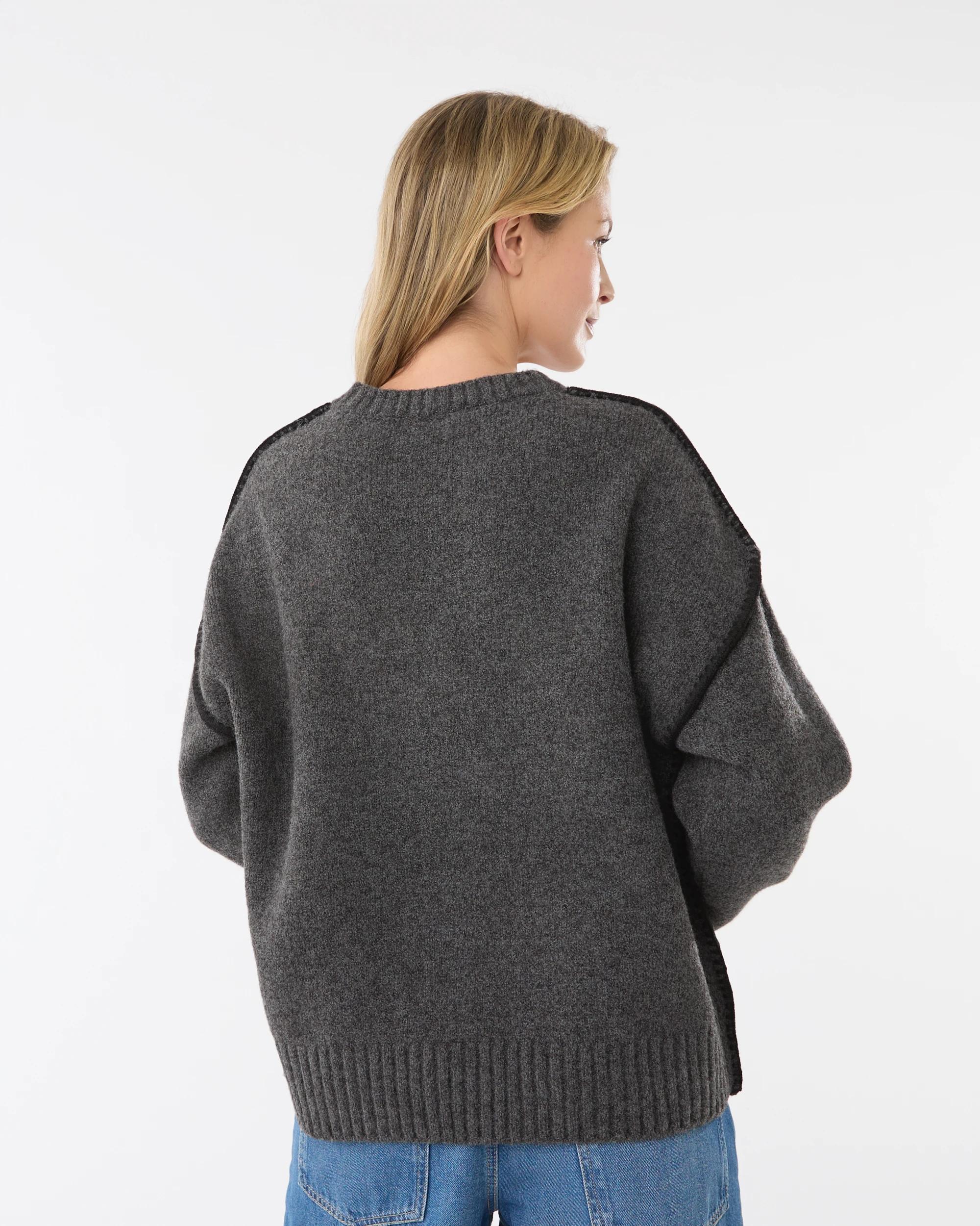 3 Blanket Stitch Jumper Gry Chmrle, 3 of 6