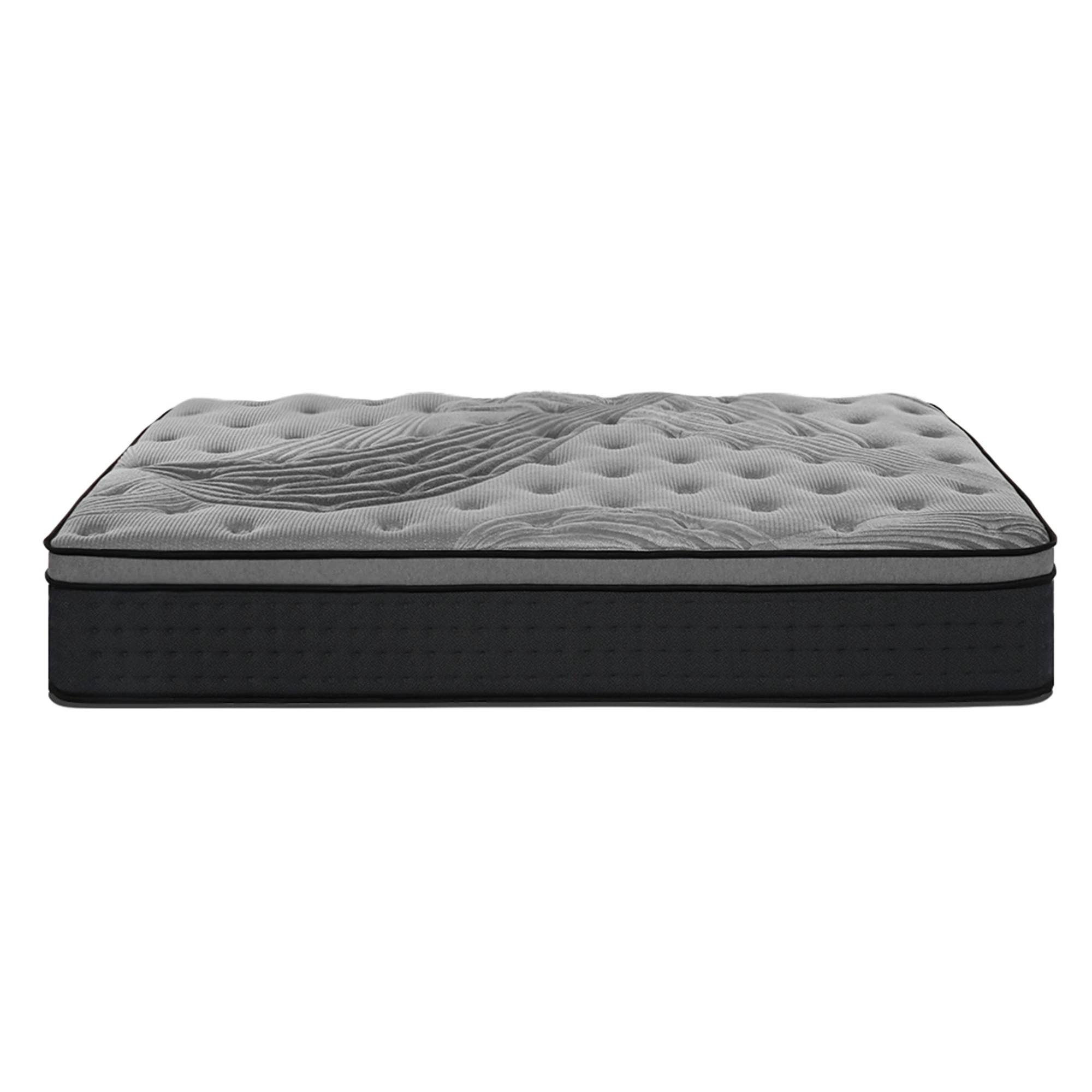 10 Giselle Bedding 34cm Euro Top 7-Zone Bamboo Charcoal Pocket Spring Mattress, Medium Firm - Queen Bed - Charcoal, 10 of 10