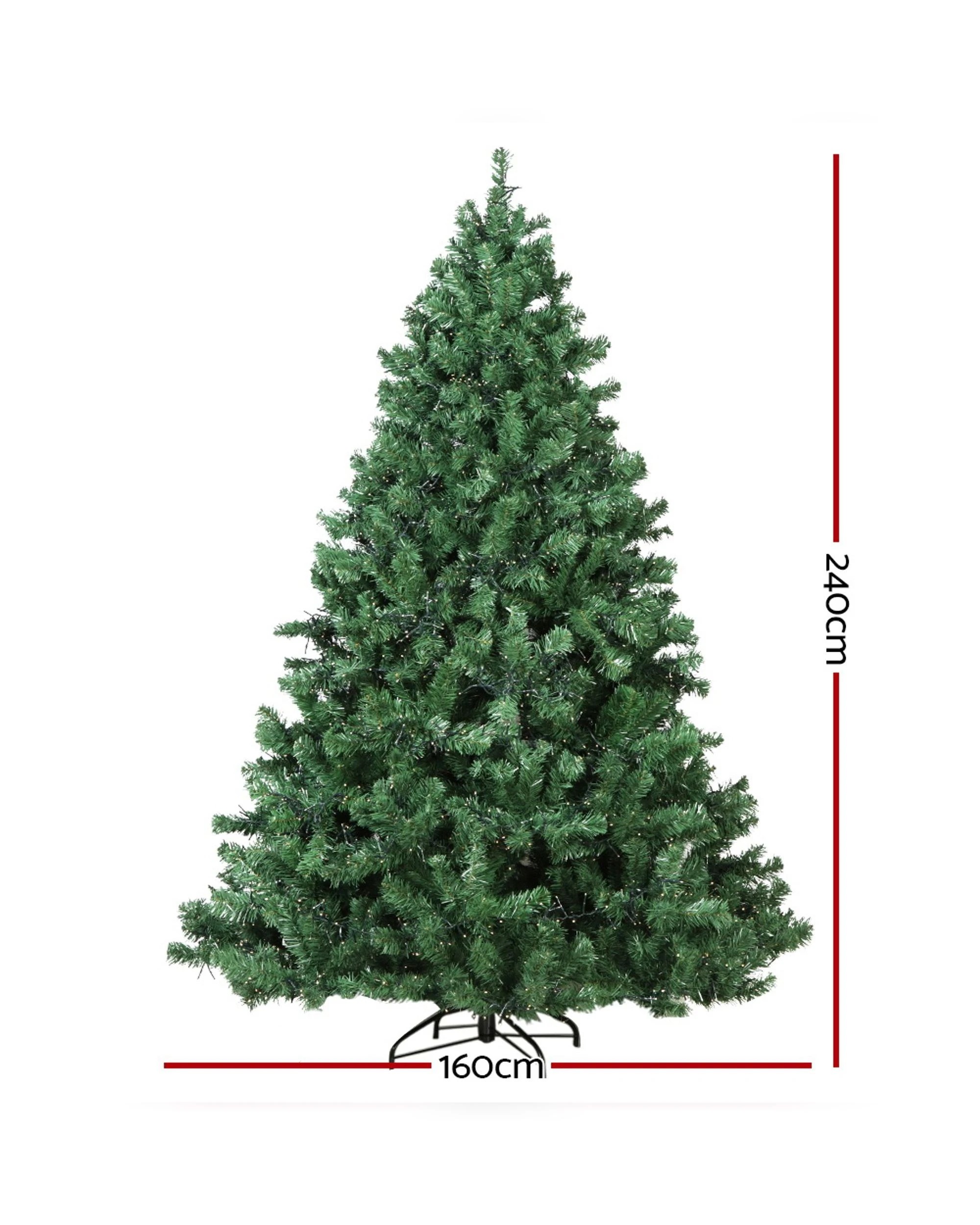 2 Jingle Jollys Christmas Tree 2.4m Xmas Tree Decorations 3190 Leds 8 Light Mode
 - Green, 2 of 3