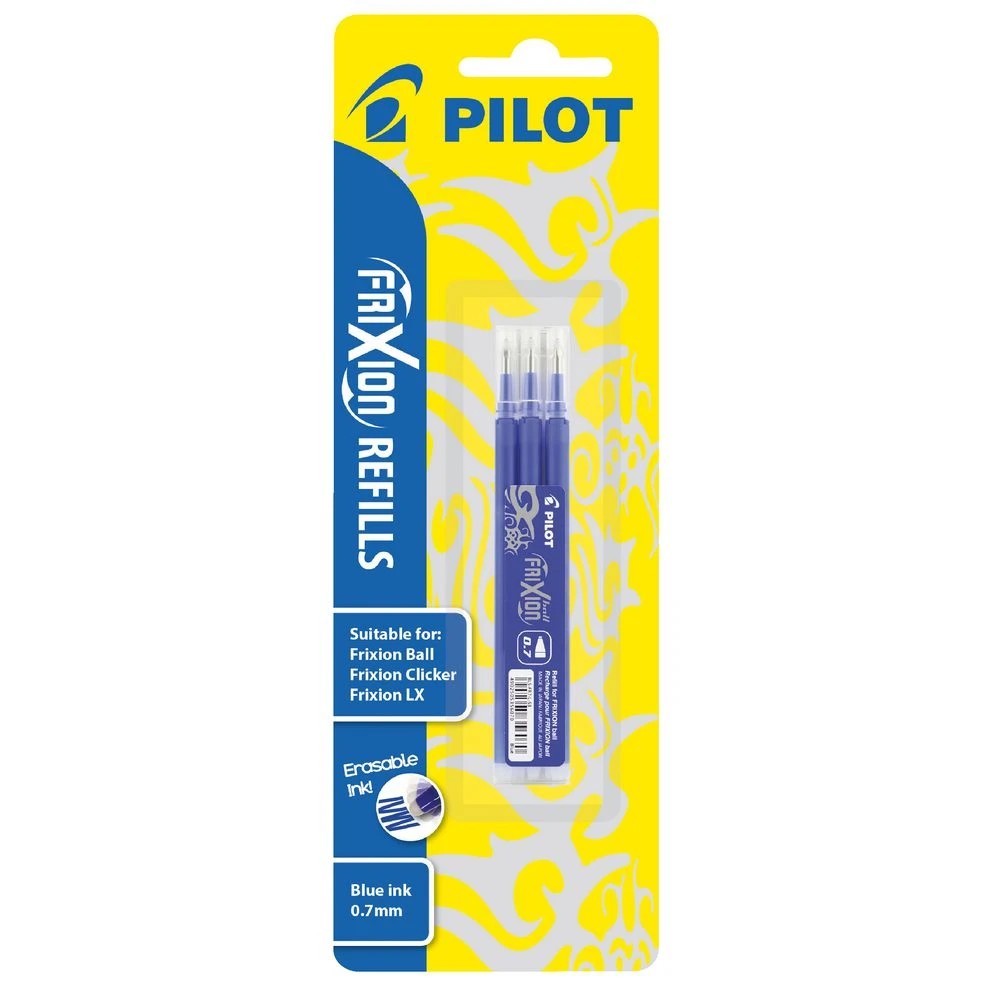 3 PILOT Frixion Erasable Gel Ink Refill 0.7mm Blue 3 Pack, 3 of 4
