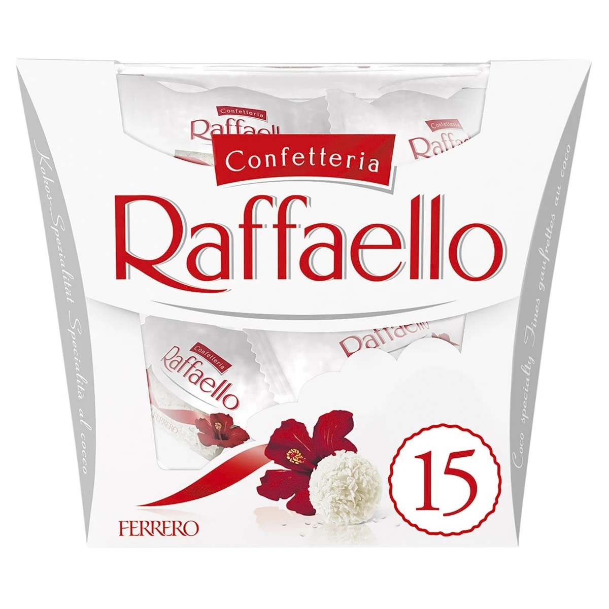 6 15 Piece Confetteria Raffaello Coconut and Almond Ferrero Gift Box 150g, 6 of 6