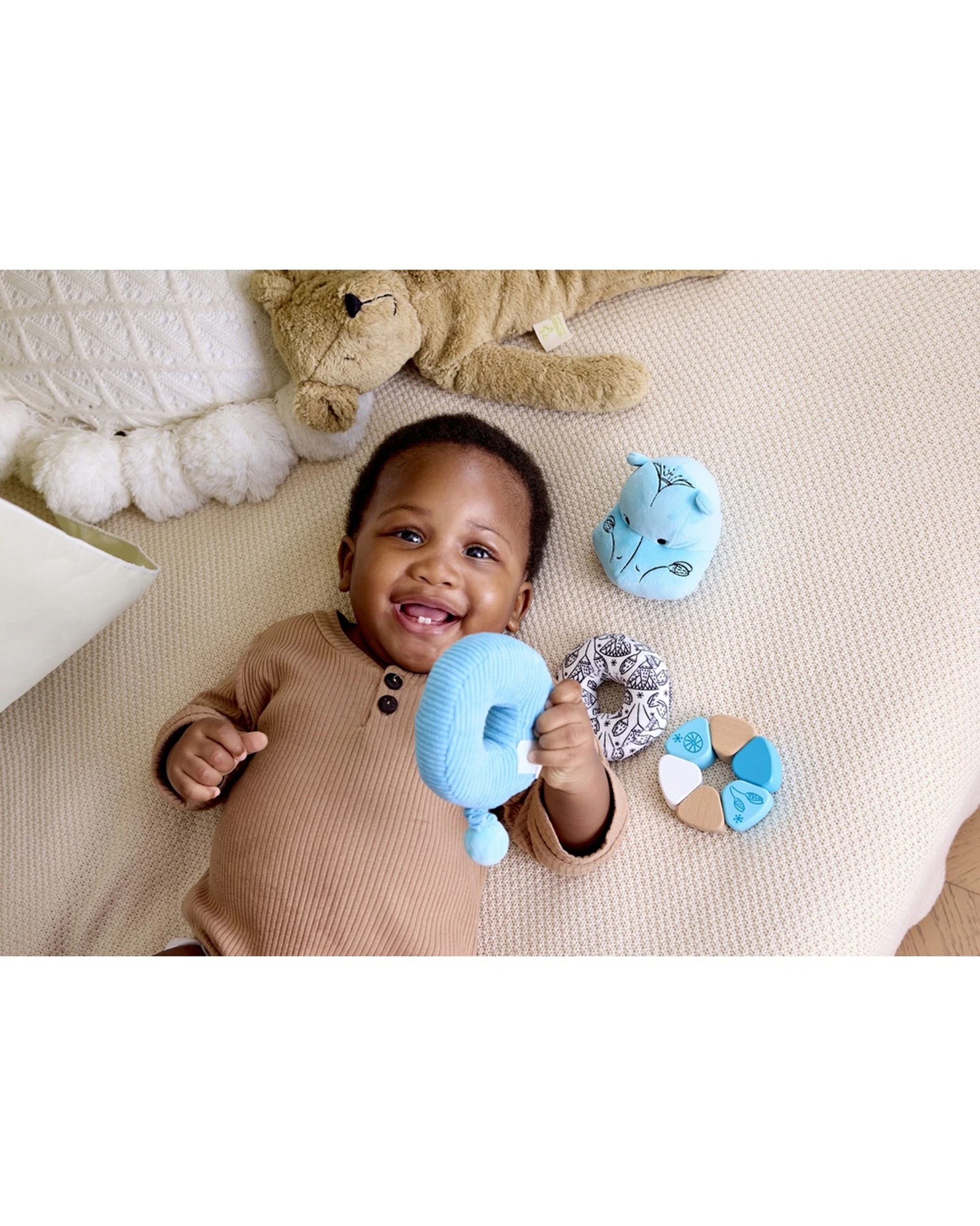 4 Hape William Stacker Toy Inspired By Hippo Motor Skills Plus Developmental Baby Toy - Blue, 4 of 4