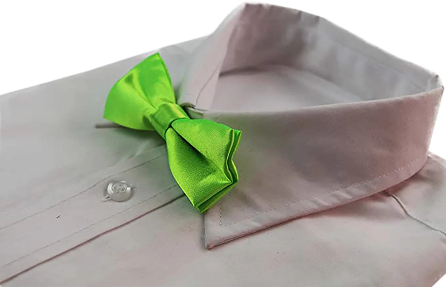 5 Zasel Boys Fluro Green Plain Bow Tie - Green, 5 of 5