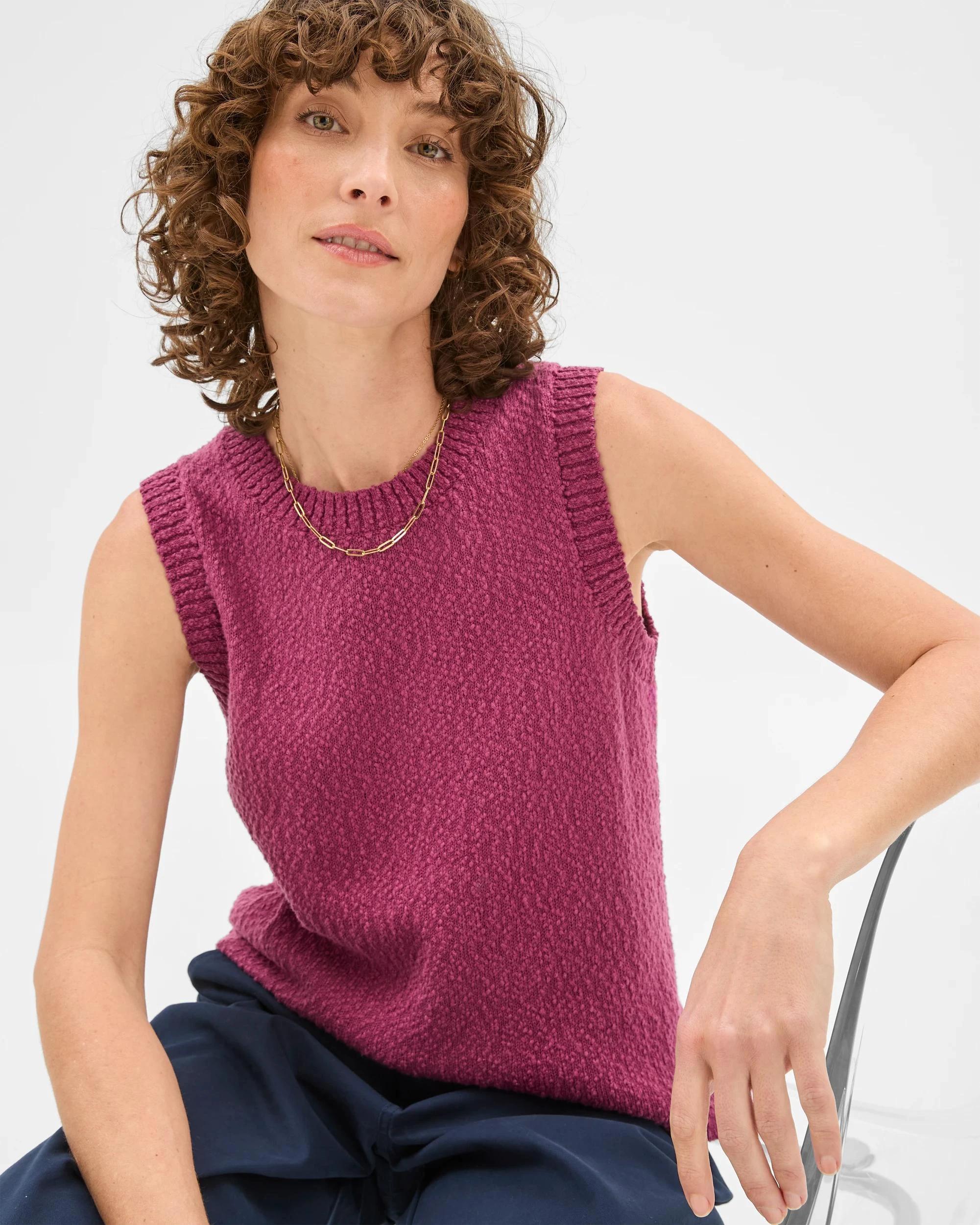 1 Target Australian Cotton Sleeveless Boucle Shell Tank Top DAMSON, 1 of 6