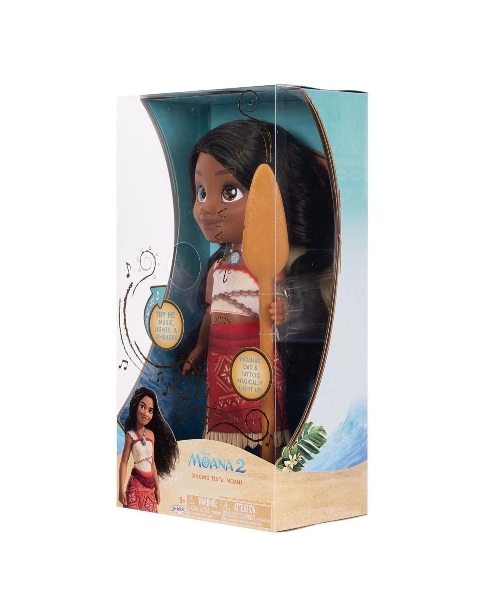 2 Disney Moana 2 Singing Tautai Moana Doll With Light-Up Oar, 2 of 7