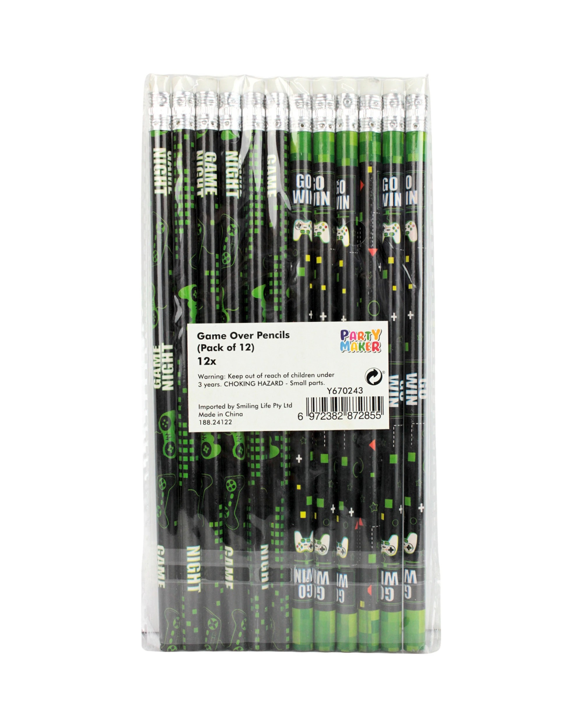 2 Party Maker Game Over Pencils Pack of 12 - Multi, 2 of 2