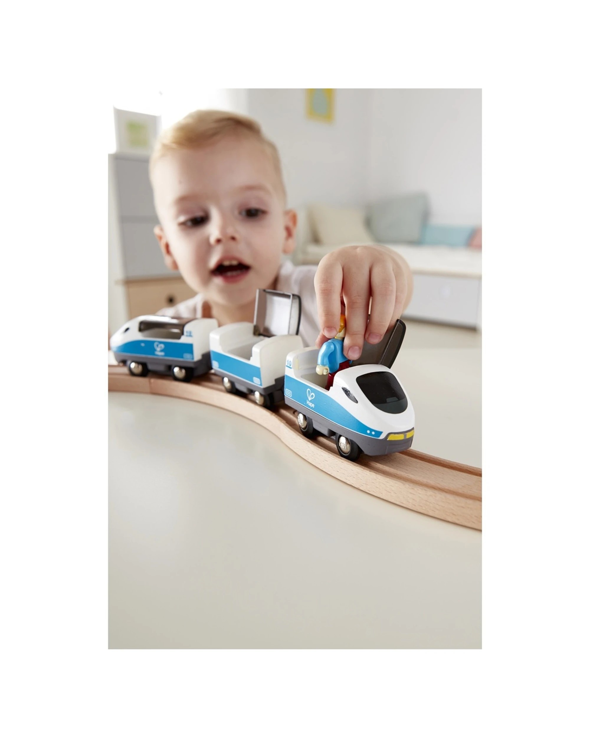 5 Hape Intercity Train Magnetic Couplings Kids Activity Toy Set - Multi, 5 of 5
