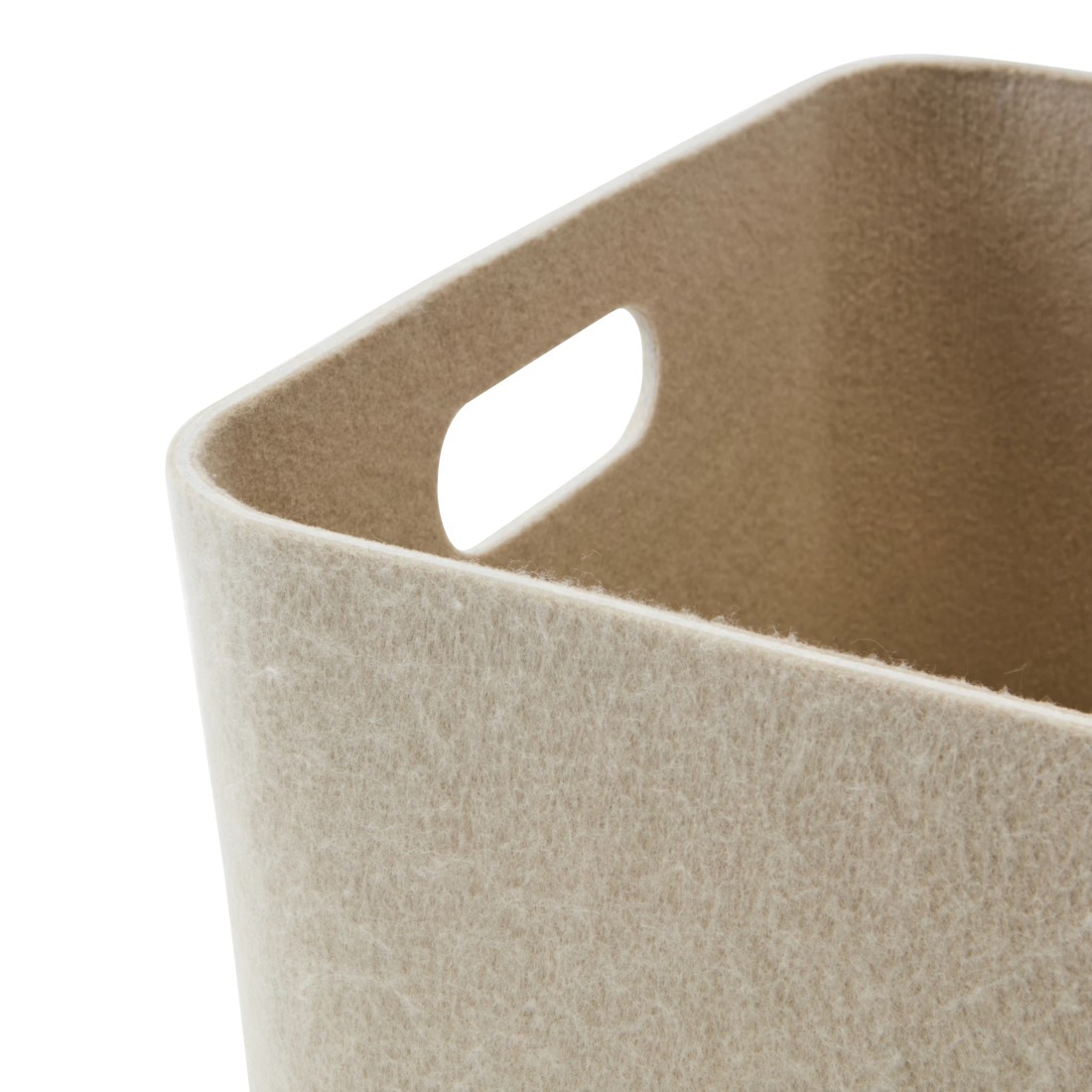 7 2 Tone Flat Felt Basket - Grey, 7 of 7
