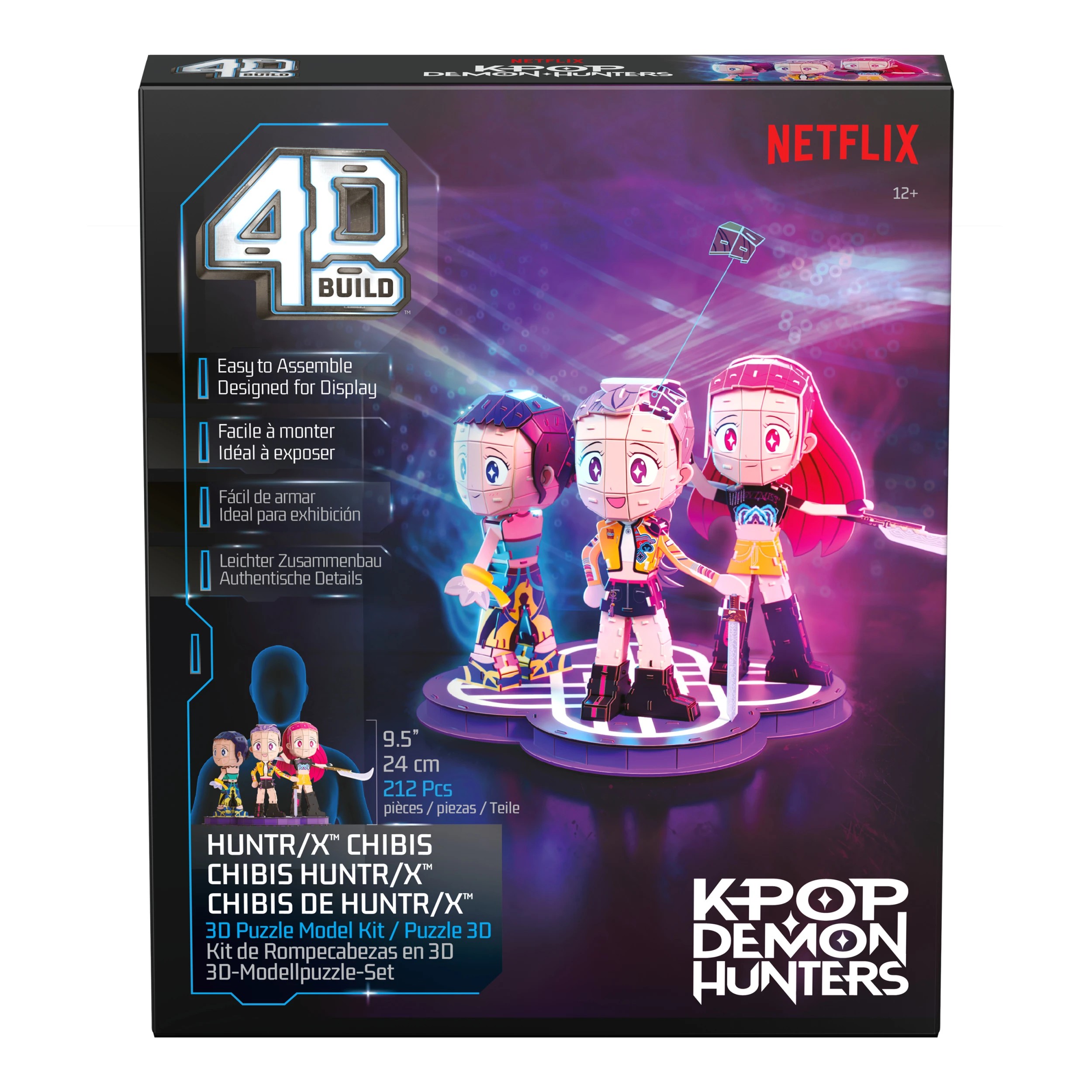1 212 Piece KPop Demon Hunters Huntr/X Chibis 3D Puzzle Model Kit, 1 of 7