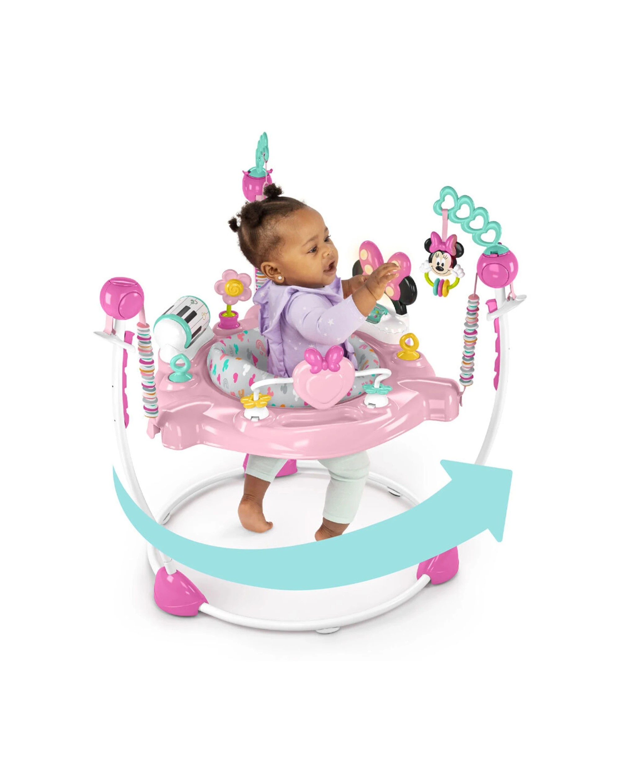 5 Bright Starts Disney Baby Minnie Mouse Forever Besties Activity Jumper 6m+
 - Pink, 5 of 5