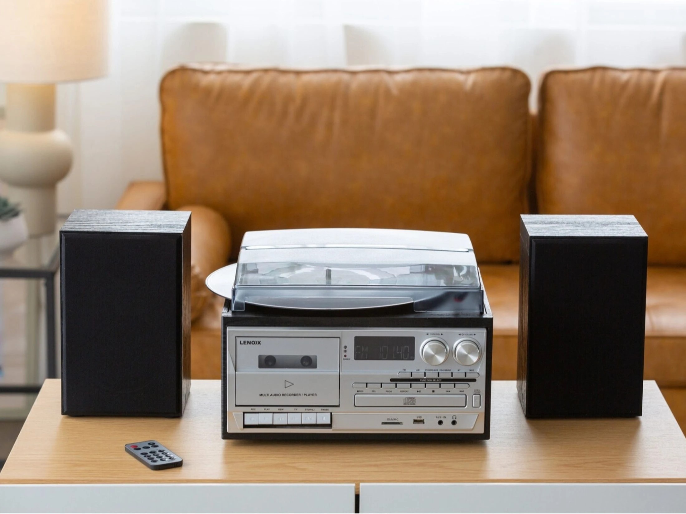 3 Lenoxx Audio Home Entertainment System with Turntable, CD & Wireless Streaming - Black, 3 of 4