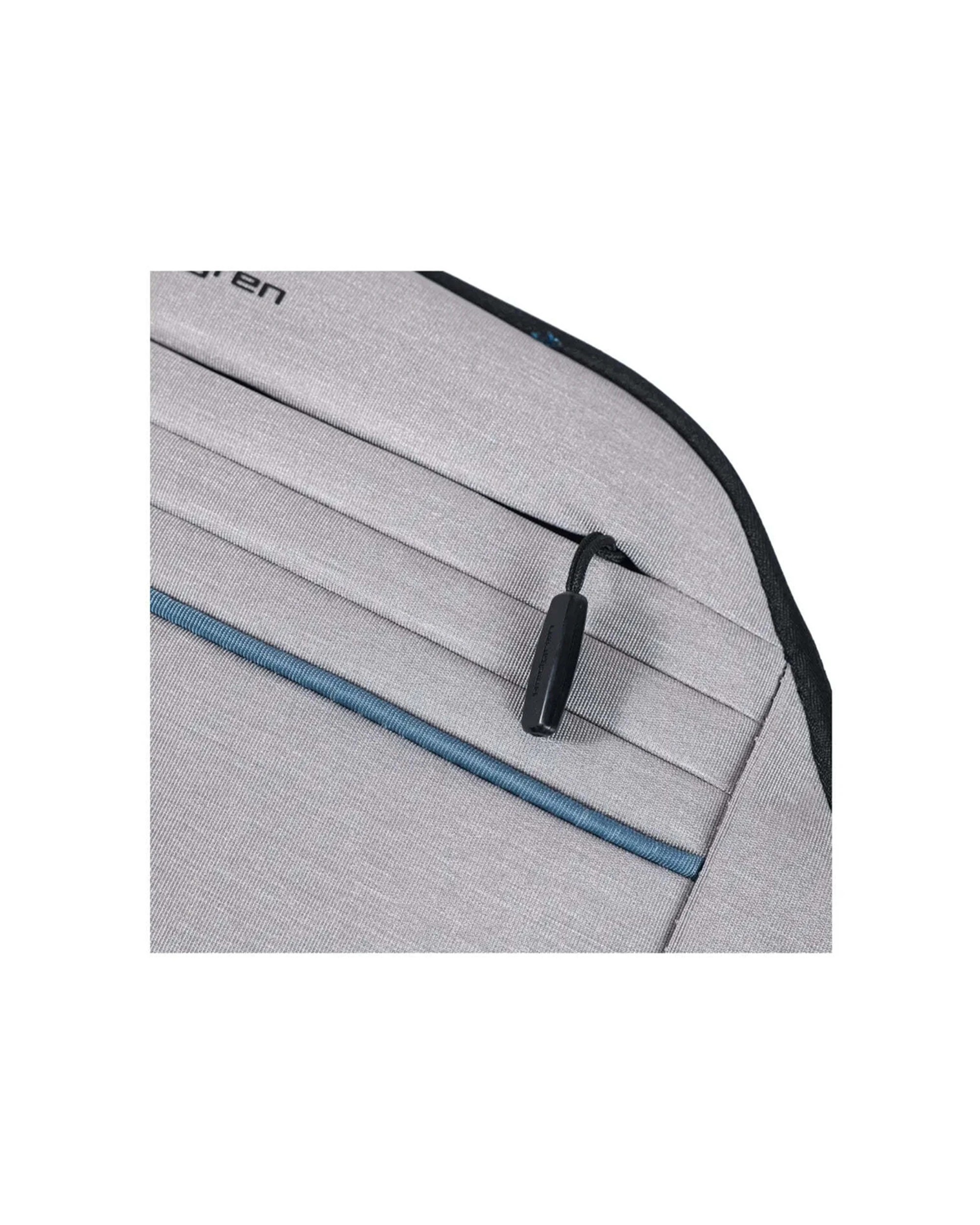 6 Hedgren Frame Flat Monosling Bag Medium Water Repellent Polyester - Silver, 6 of 7