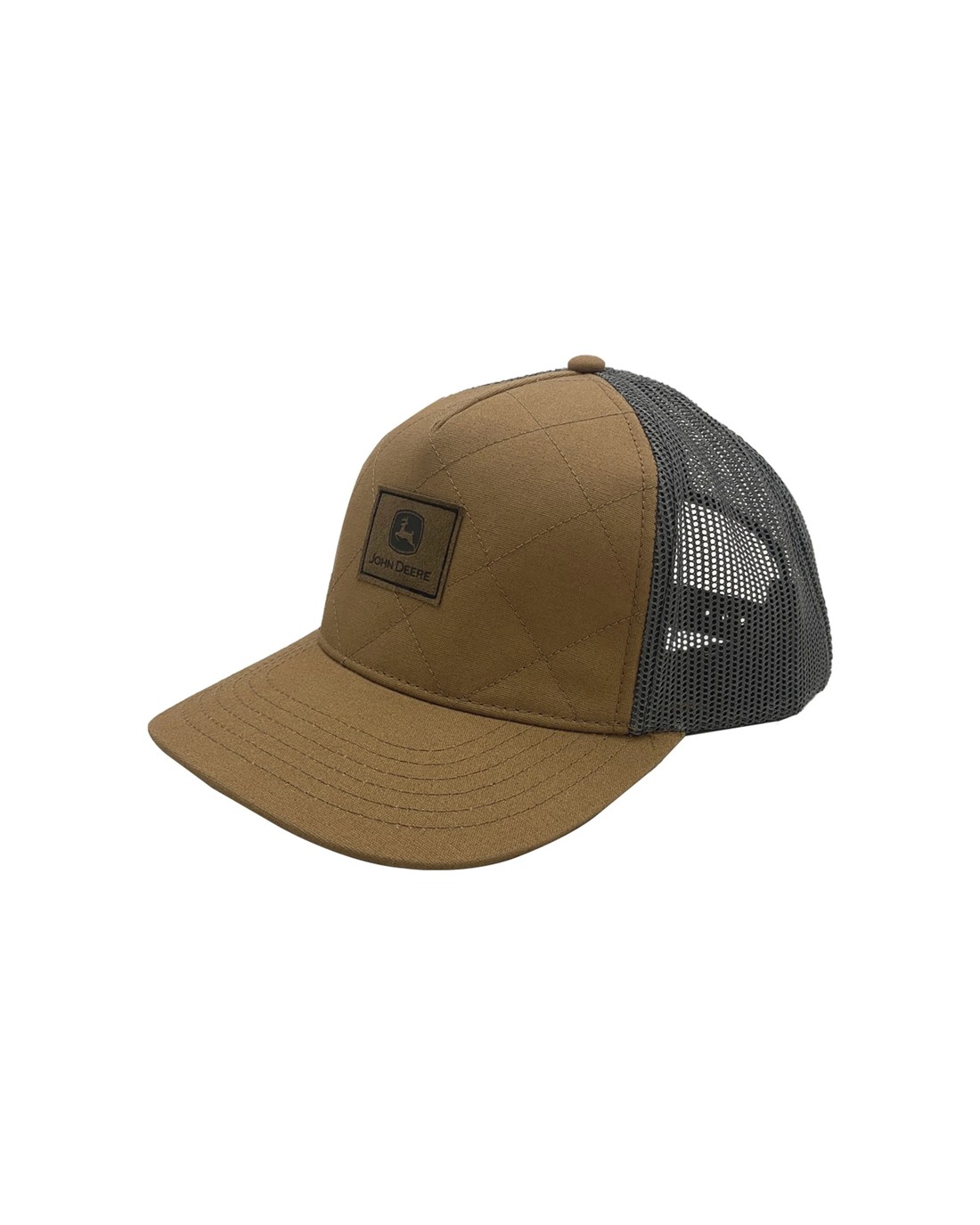John Deere LP83268 JD Quilted Canvas Cap Hat With Leather Patch - One ...