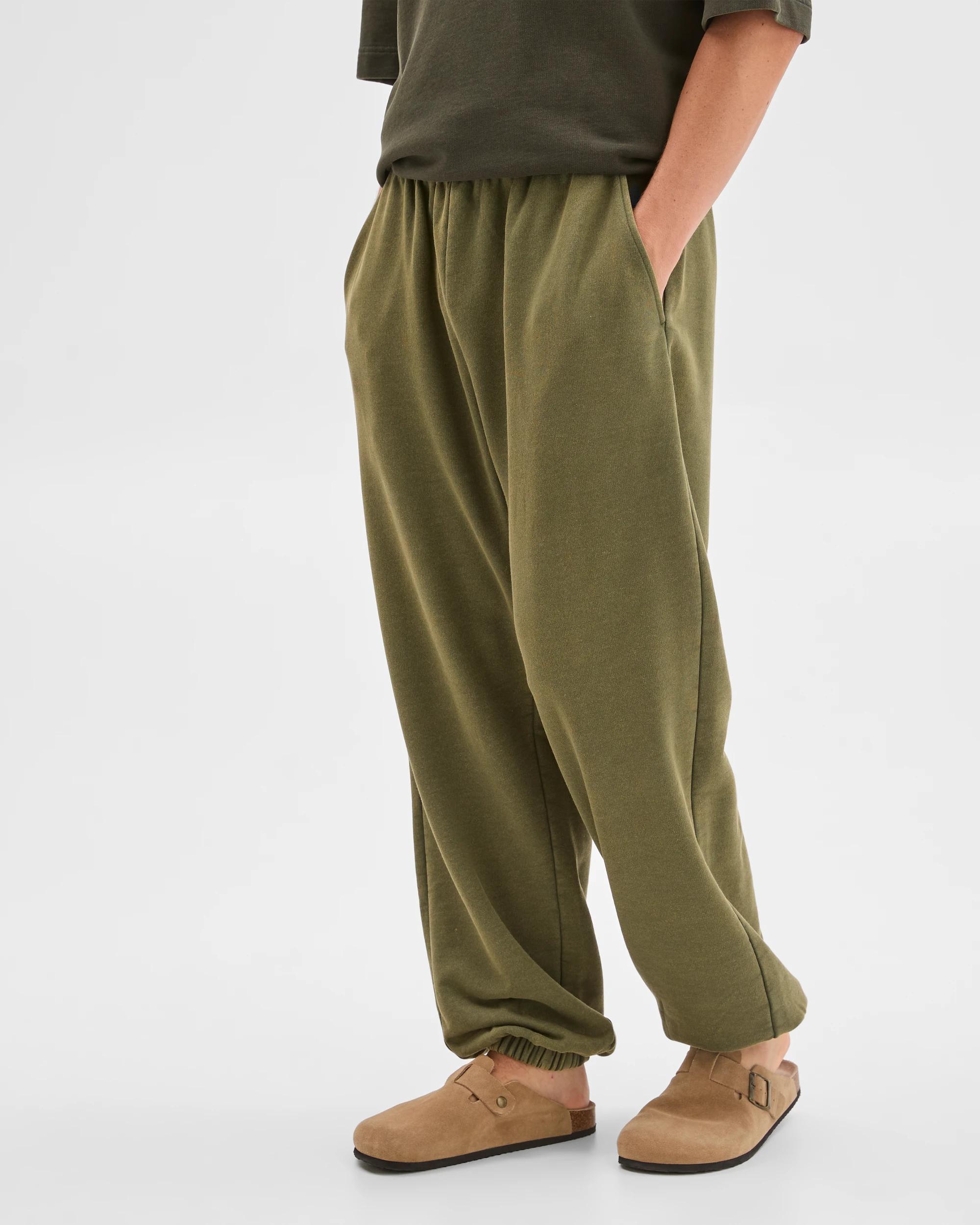 4 Commons Australian Cotton Blend Heavyweight Cuffed Trackpants KHAKI, 4 of 6
