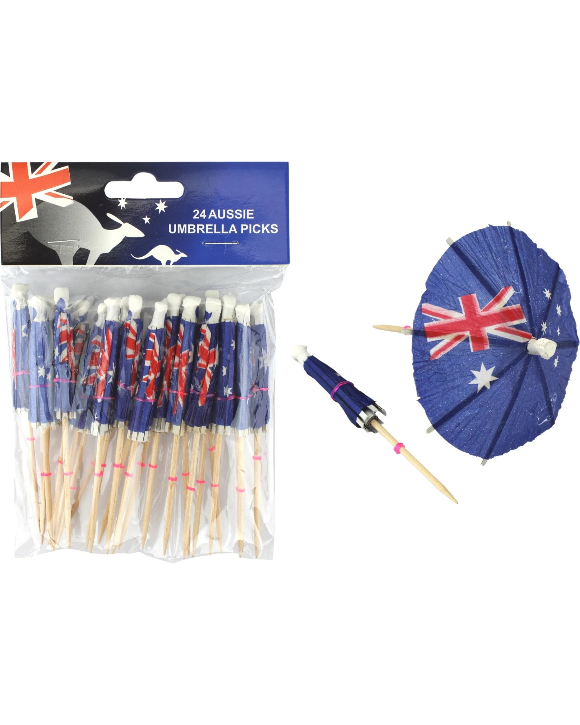 1 Party Planet Aussie Umbrella Picks Pack of 24, 1 of 1