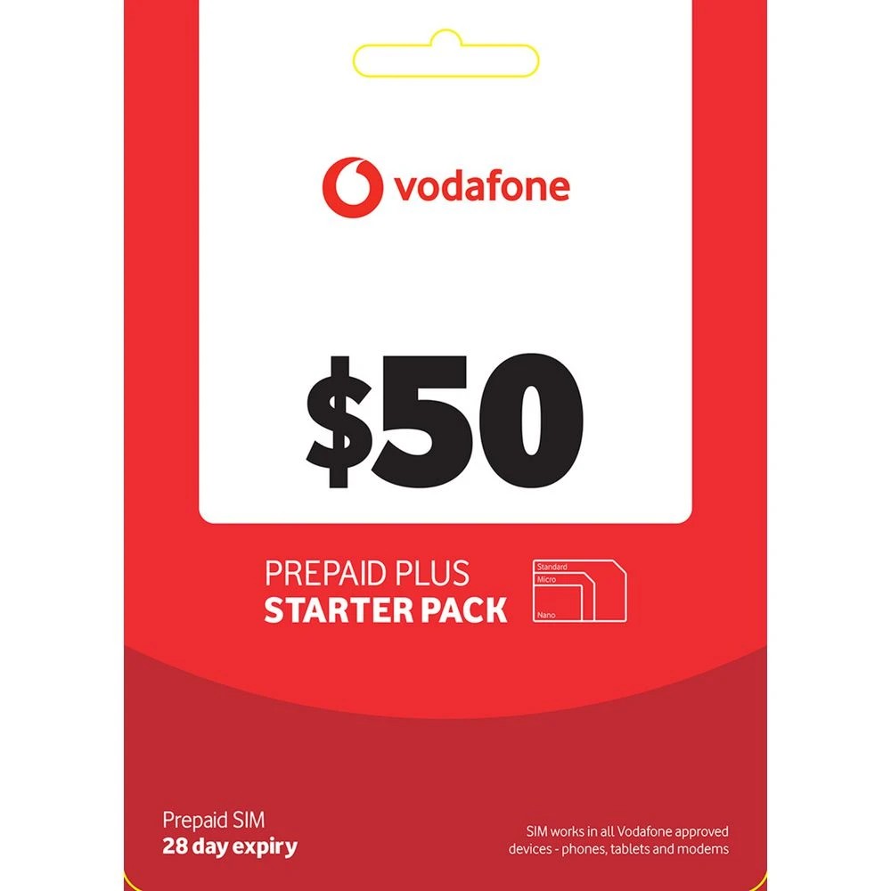 1 Vodafone $50 Prepaid Eco-SIM, 1 of 1