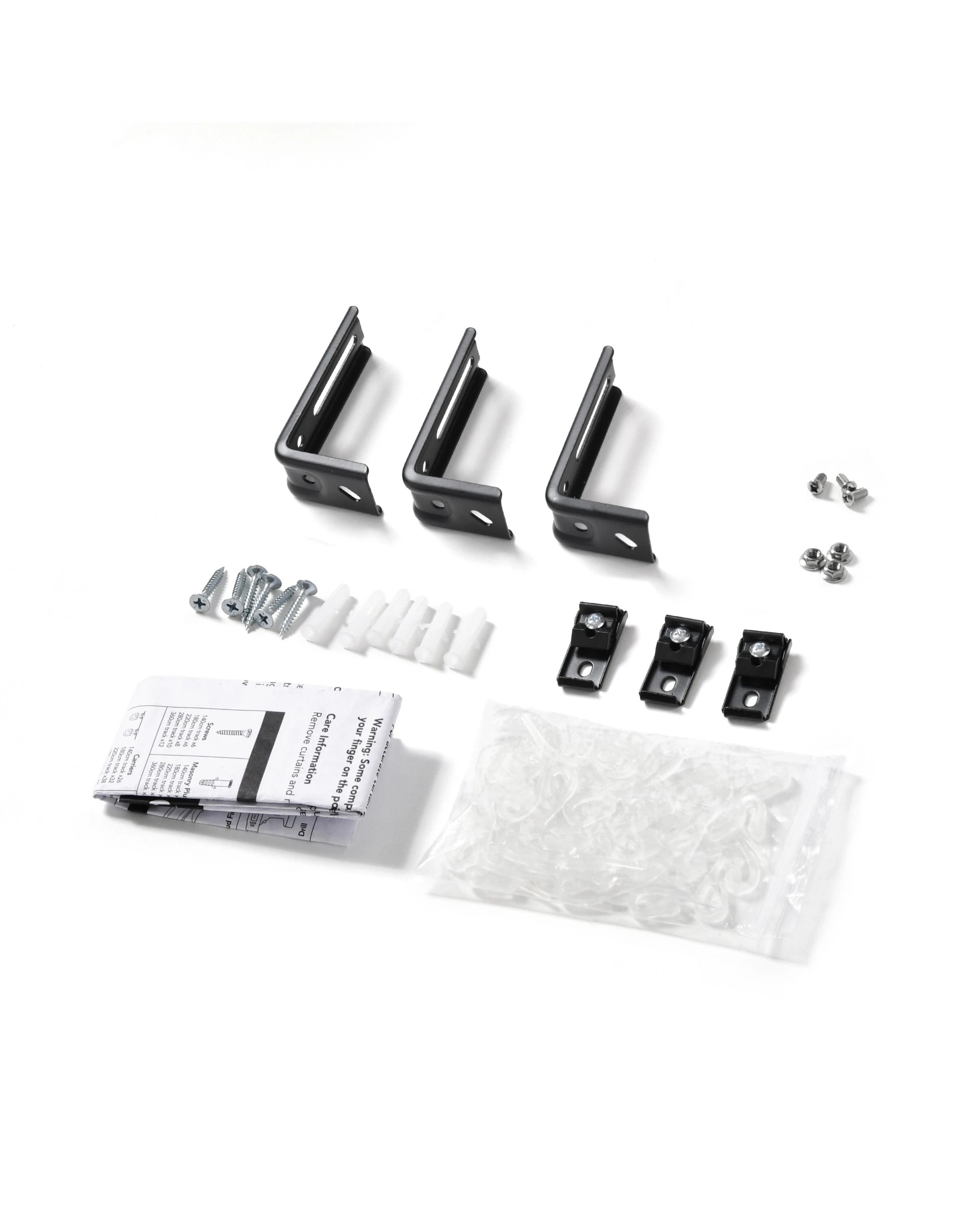 6 Cadence & Co. S-Fold Curtain Track Set 140cm + S-Fold Wand - Black, 6 of 7