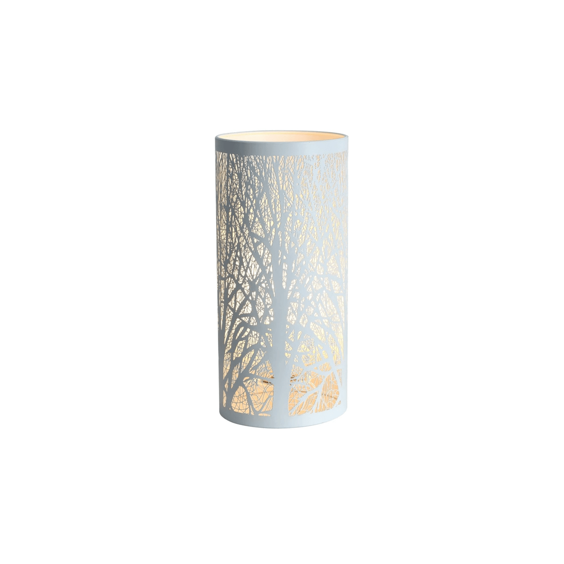 1 Lexi Lighting White Forest Table Lamp, Metal Cylindrical Shade, E27 (Model LO-0002)
 - white, 1 of 6
