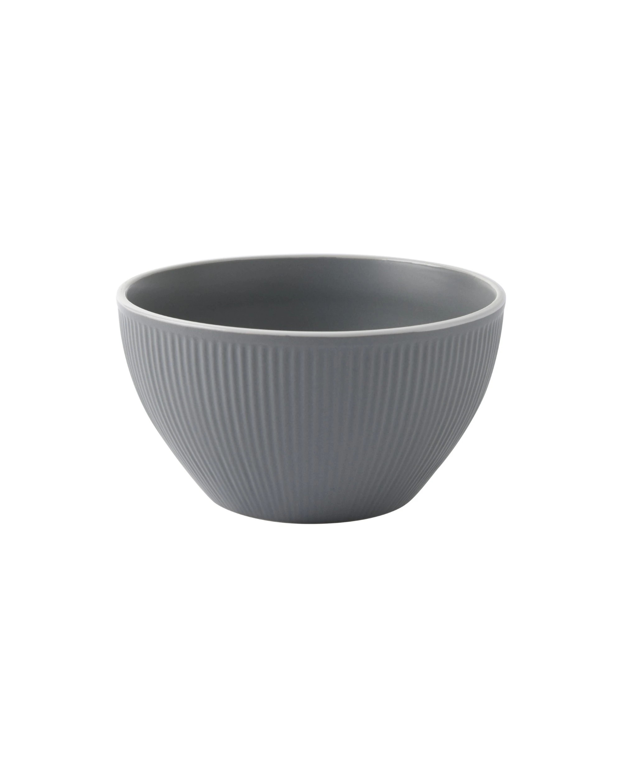 6 Cadence & Co. Maze 12-Piece Ribbed Matte Glaze Dinner Set 4 person - Matte Glaze Grey, 6 of 6
