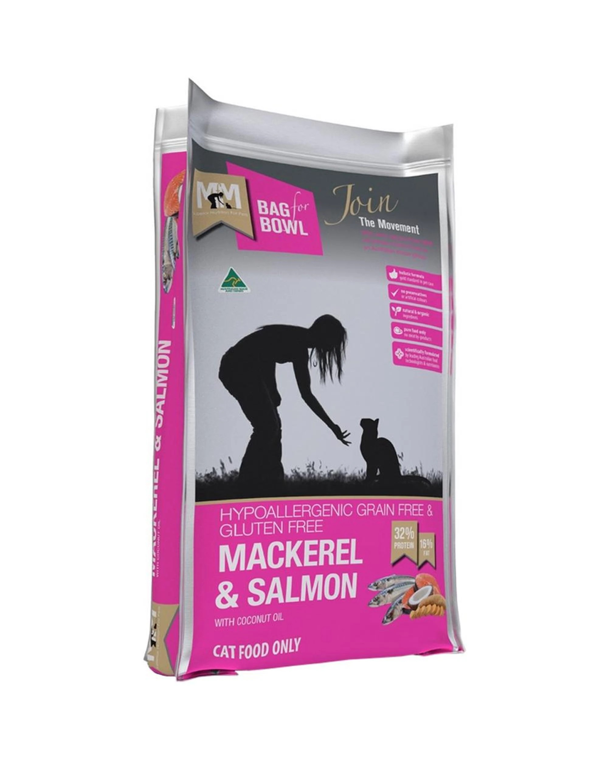 1 MFM All Breed Cats Grain Free Mackerel & Salmon Cat Food 9kg, 1 of 2