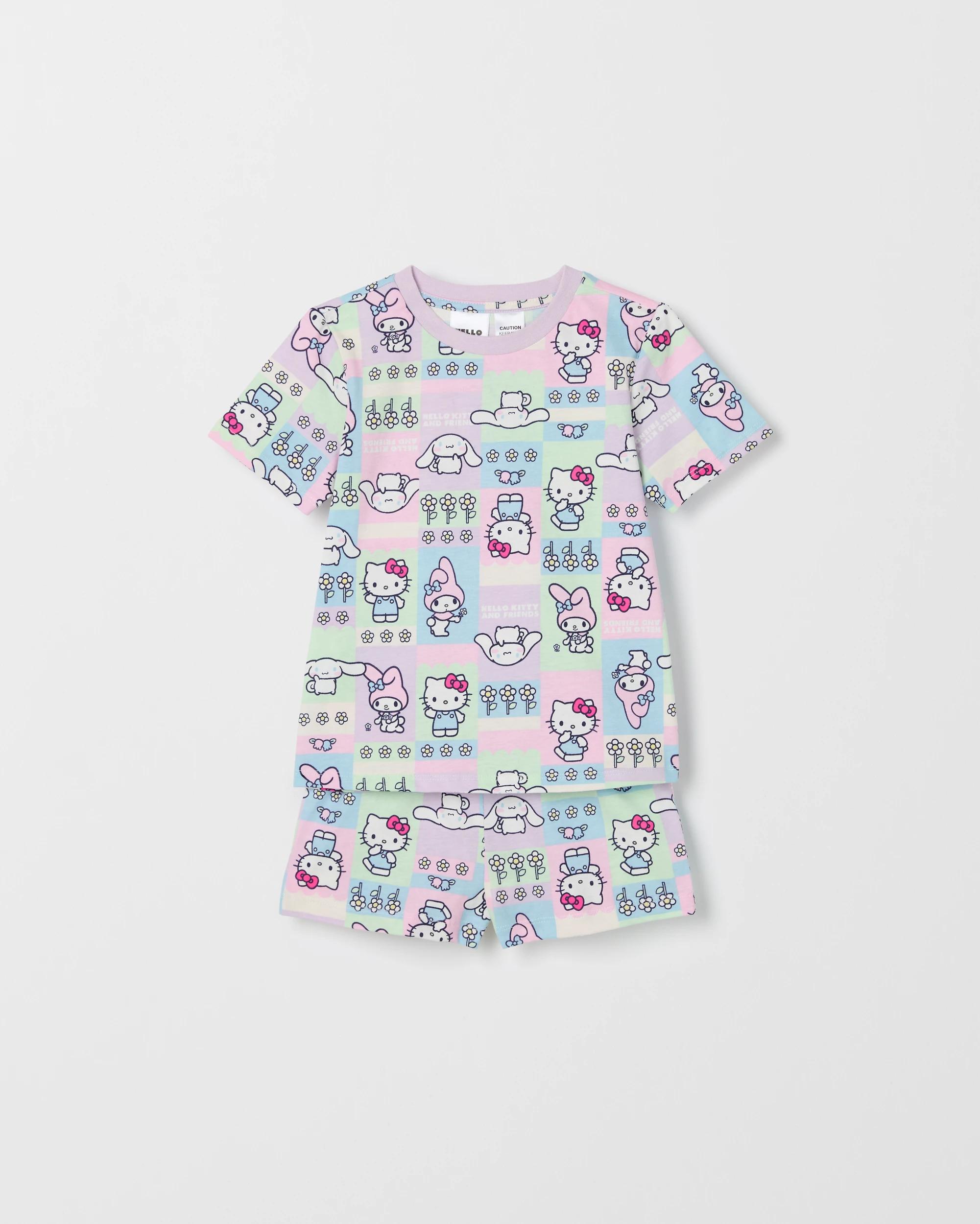 6 Hello Kitty Australian Cotton 2 Pack Younger Girls Pyjama Set HELLO KITTY MULTI, 6 of 7
