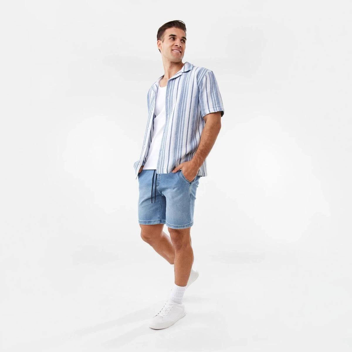 3 Denim Jogger Shorts VINTAGE BLUE, 3 of 7