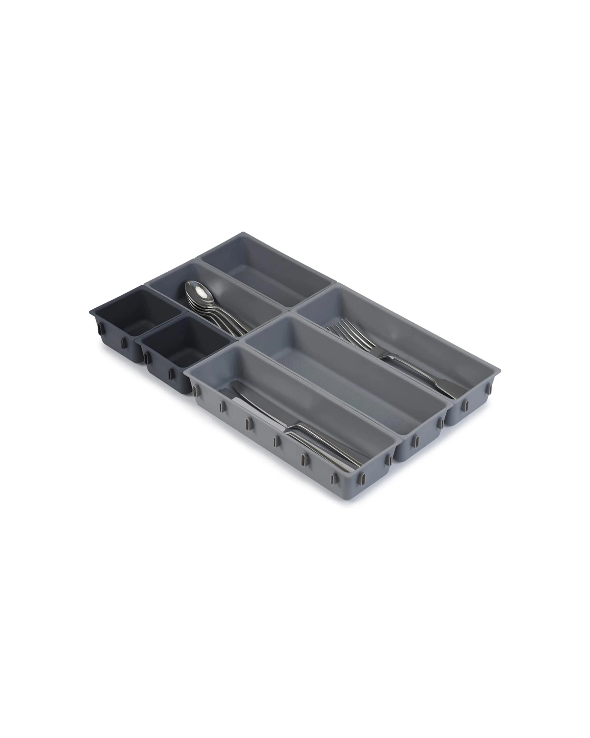 1 Joseph Joseph Blox 7pc Modular Drawer Organiser Set - Grey, 1 of 5