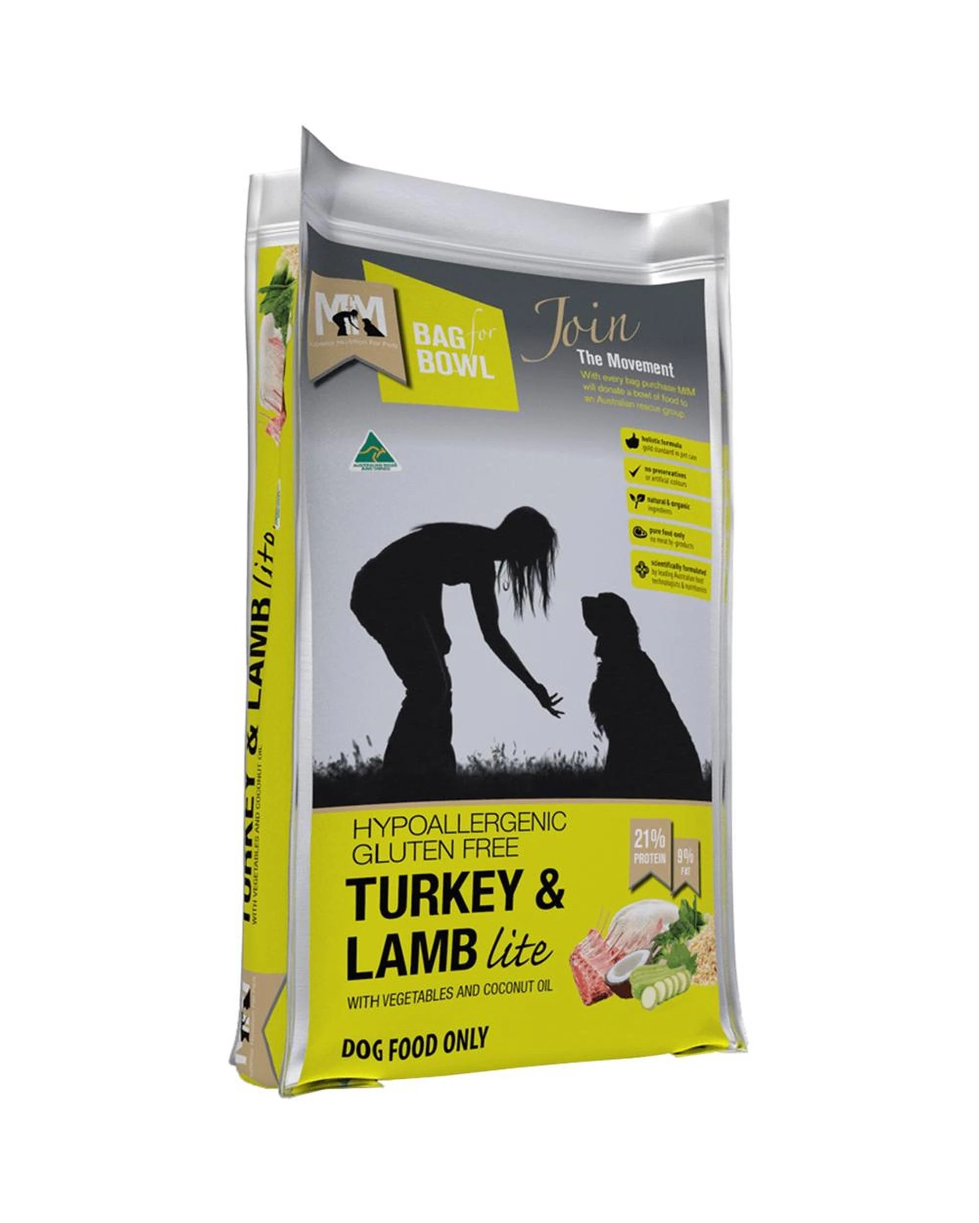 1 MFM Hypoallergenic Gluten Free Turkey & Lamb Lite Dog Food 20kg, 1 of 2