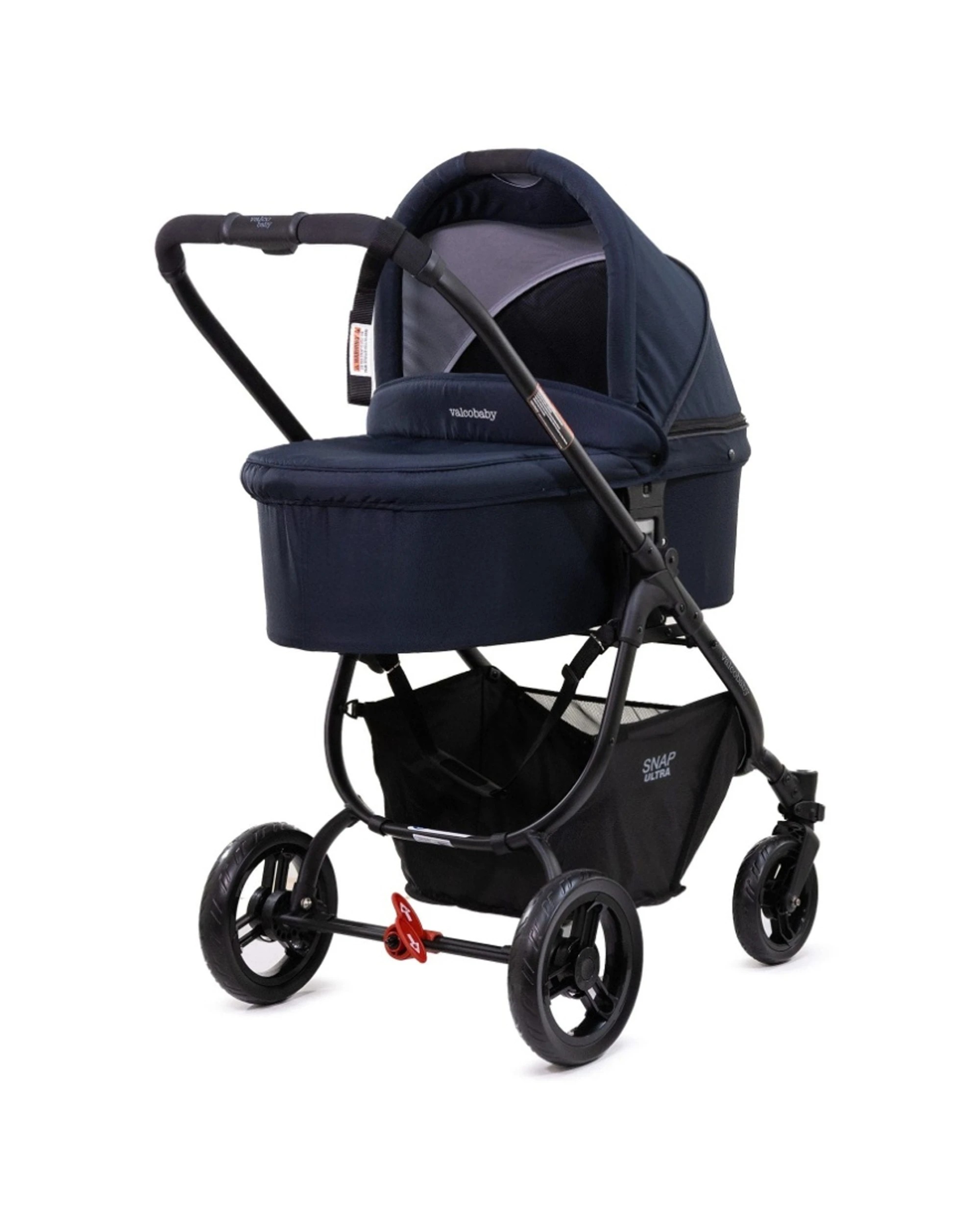 2 ValcoBaby Snap Ultra P Pram Stroller Bassinet Bundle Reversible Seat Pivot - Blue, 2 of 4