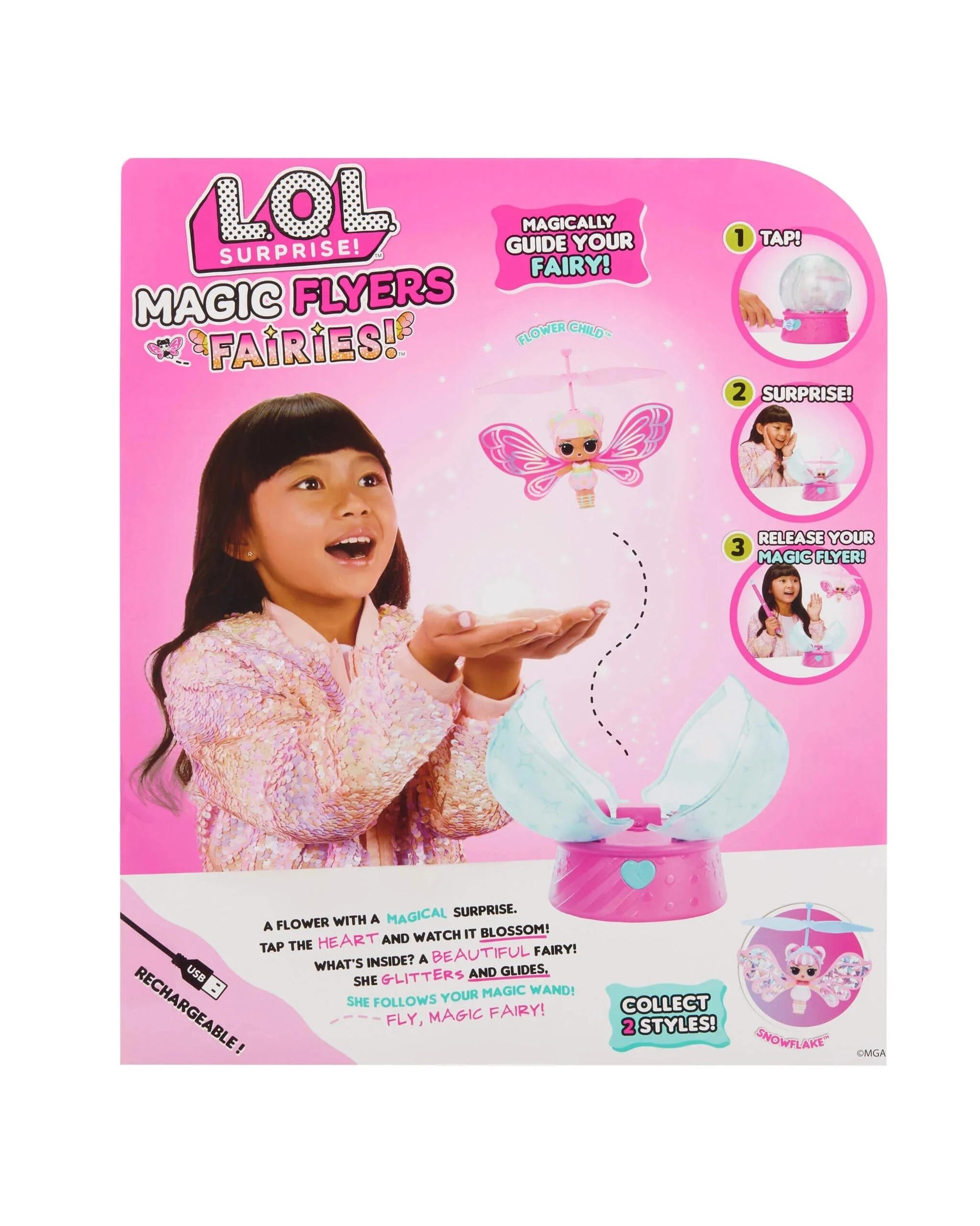 6 L.O.L. Surprise Magic Flyers Fairies Tots Flower Child Flying Doll, 6 of 6