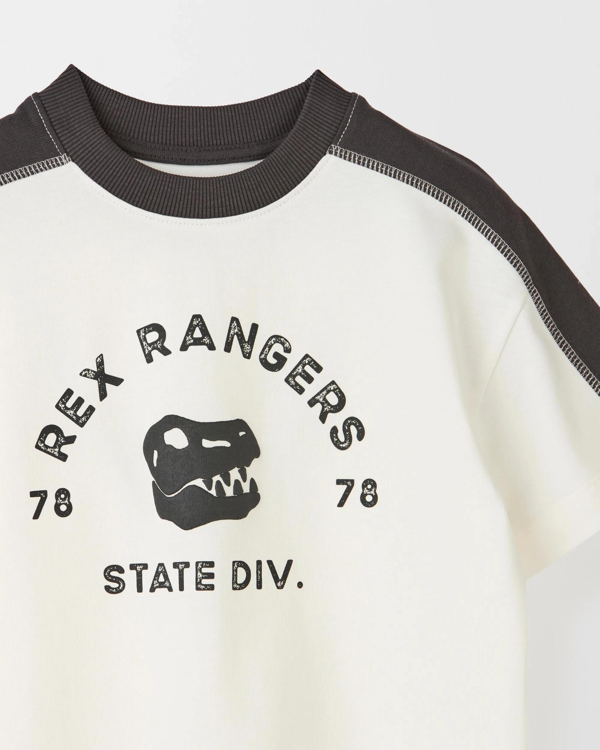 2 Target Australian Cotton Spliced Sport Oversized Mesh T-Shirt CREAM, 2 of 2