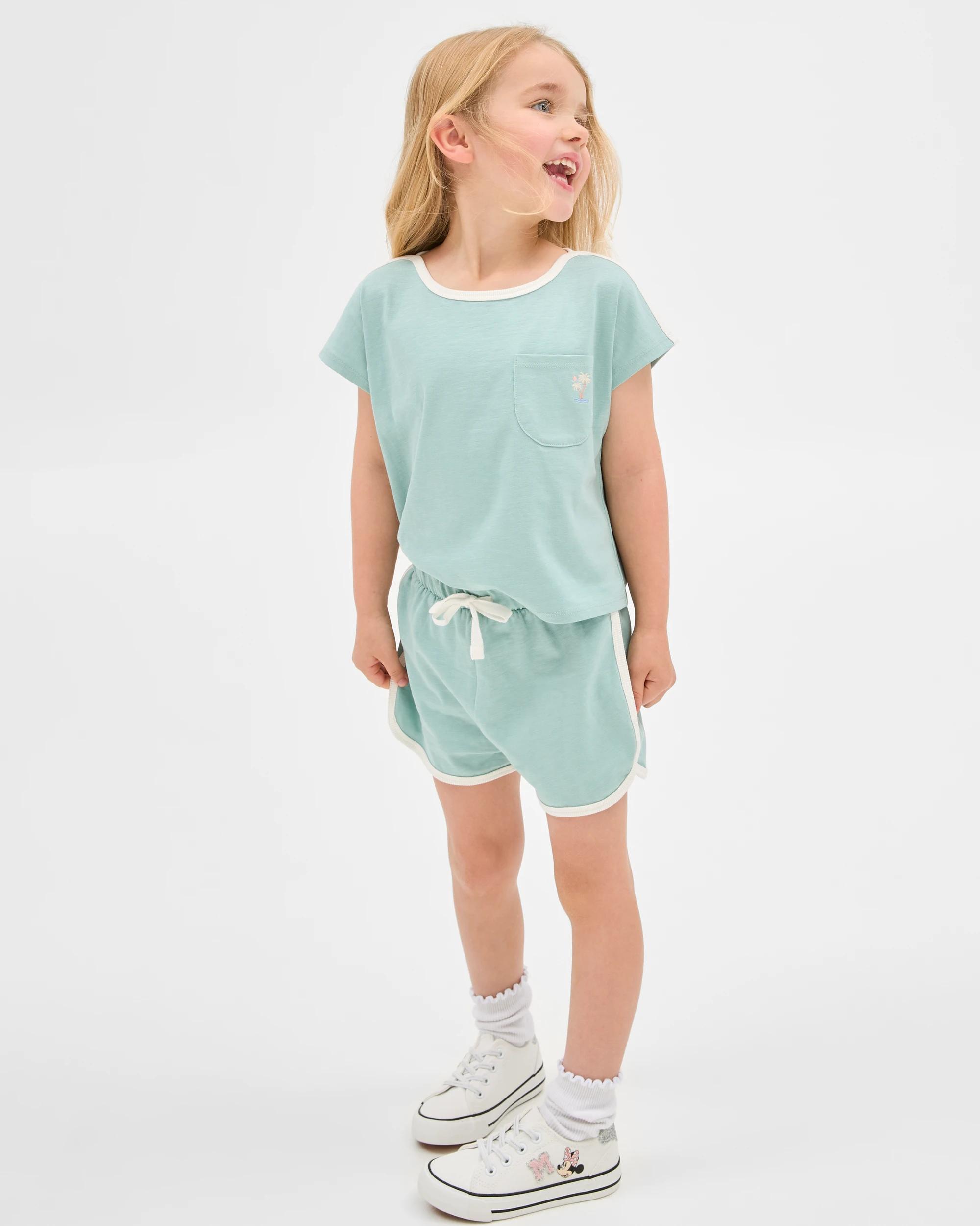 1 Target Australian Cotton Drop Shoulder T-shirt TEAL, 1 of 7