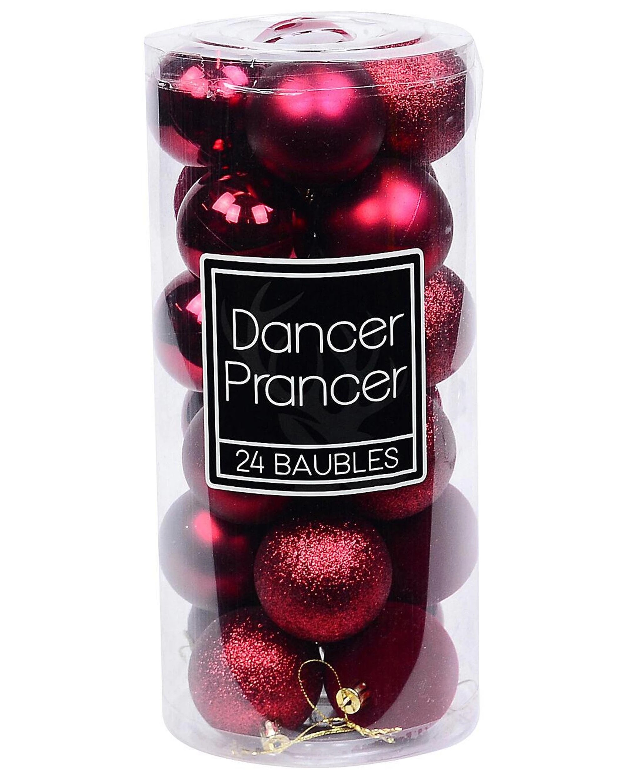 Christmas Warehouse 24x Dynamic Apple Red Essential Mixed Texture ...