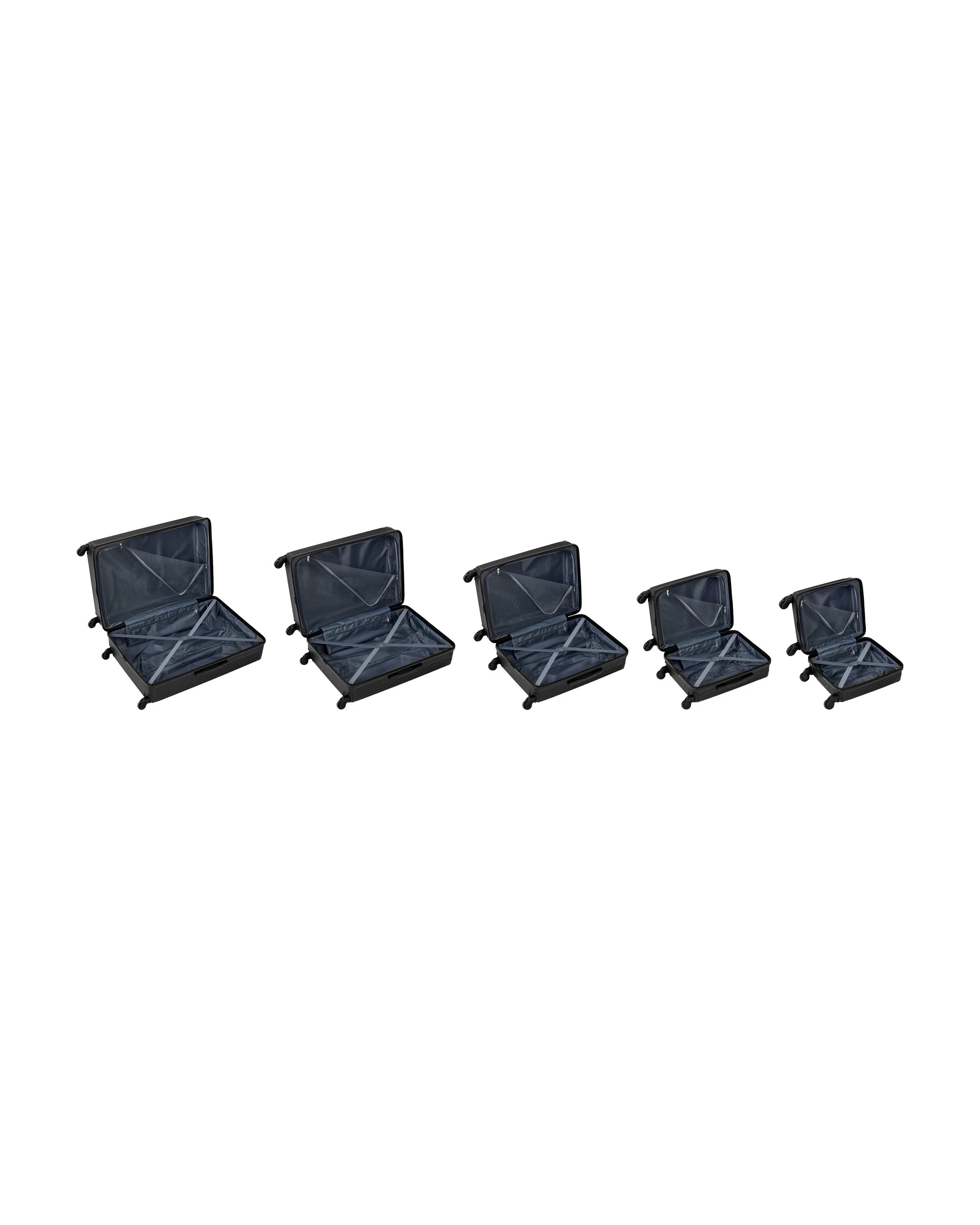 3 5 Piece Hard Case Set - Black, 3 of 9