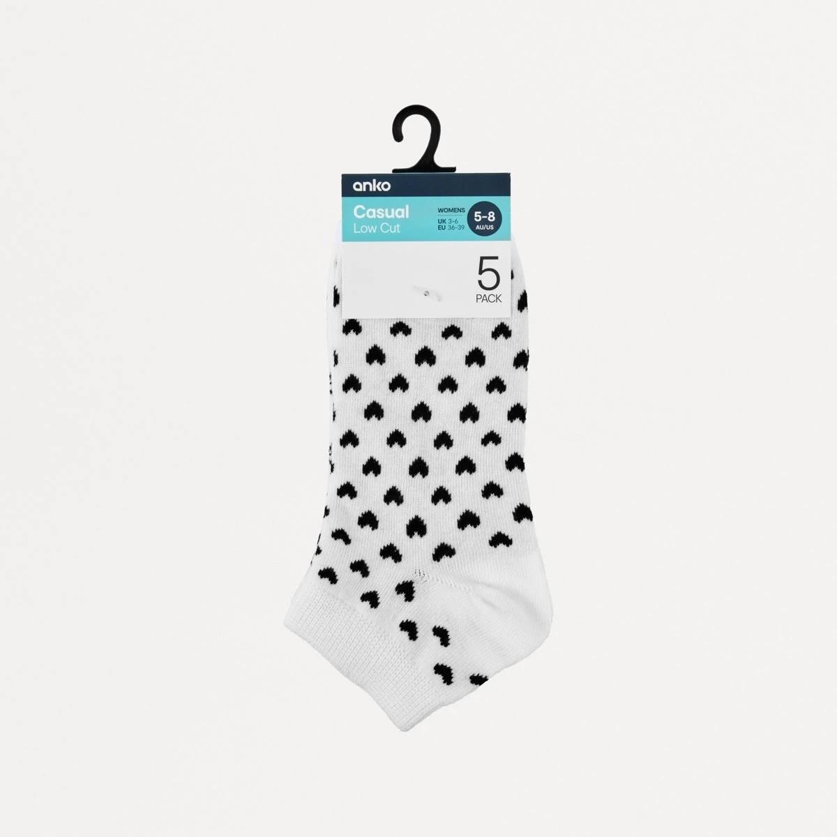 3 5 Pack Fashion Low Cut Socks WHITE, 3 of 3