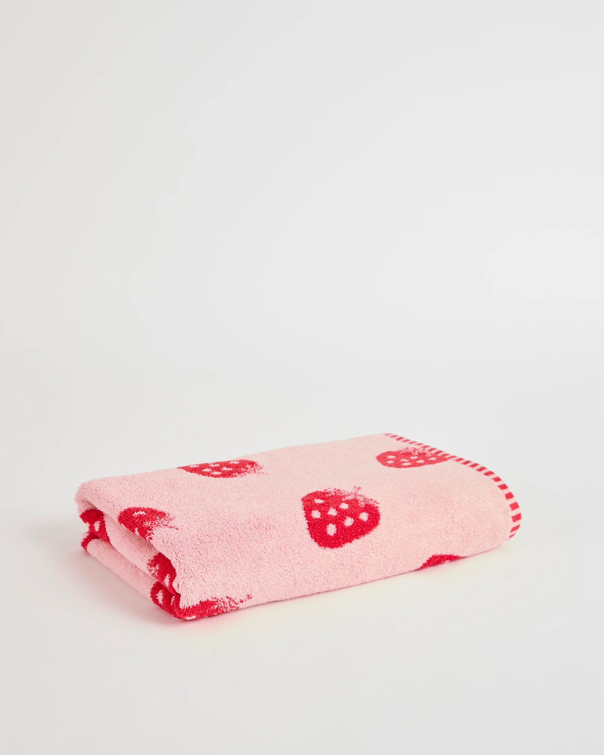 1 Target Kids Australian Cotton Strawberry Milk Bath Towel - Pink, 1 of 2