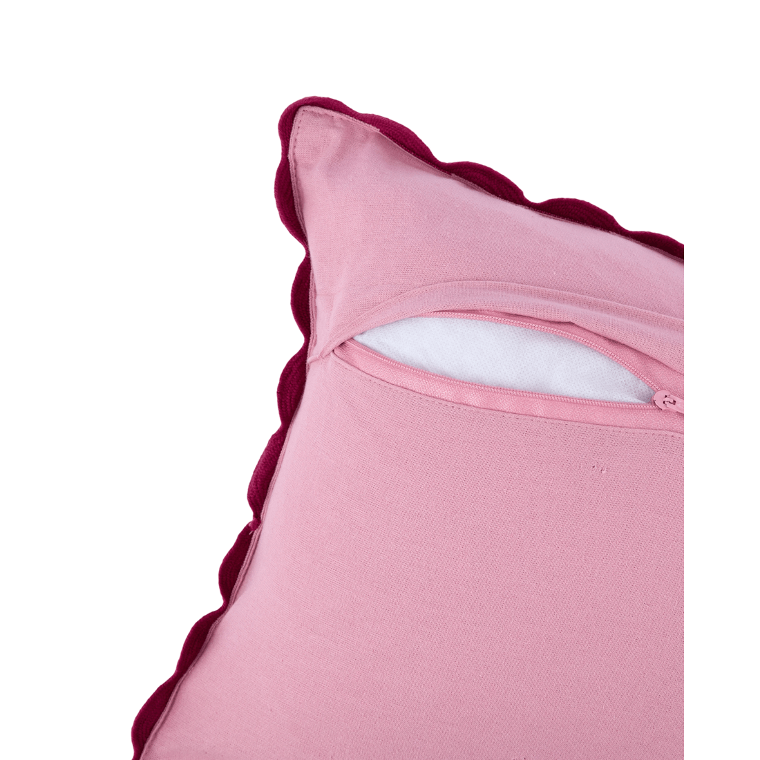 4 Stripe Ric Rac Cushion - Berry, 4 of 4