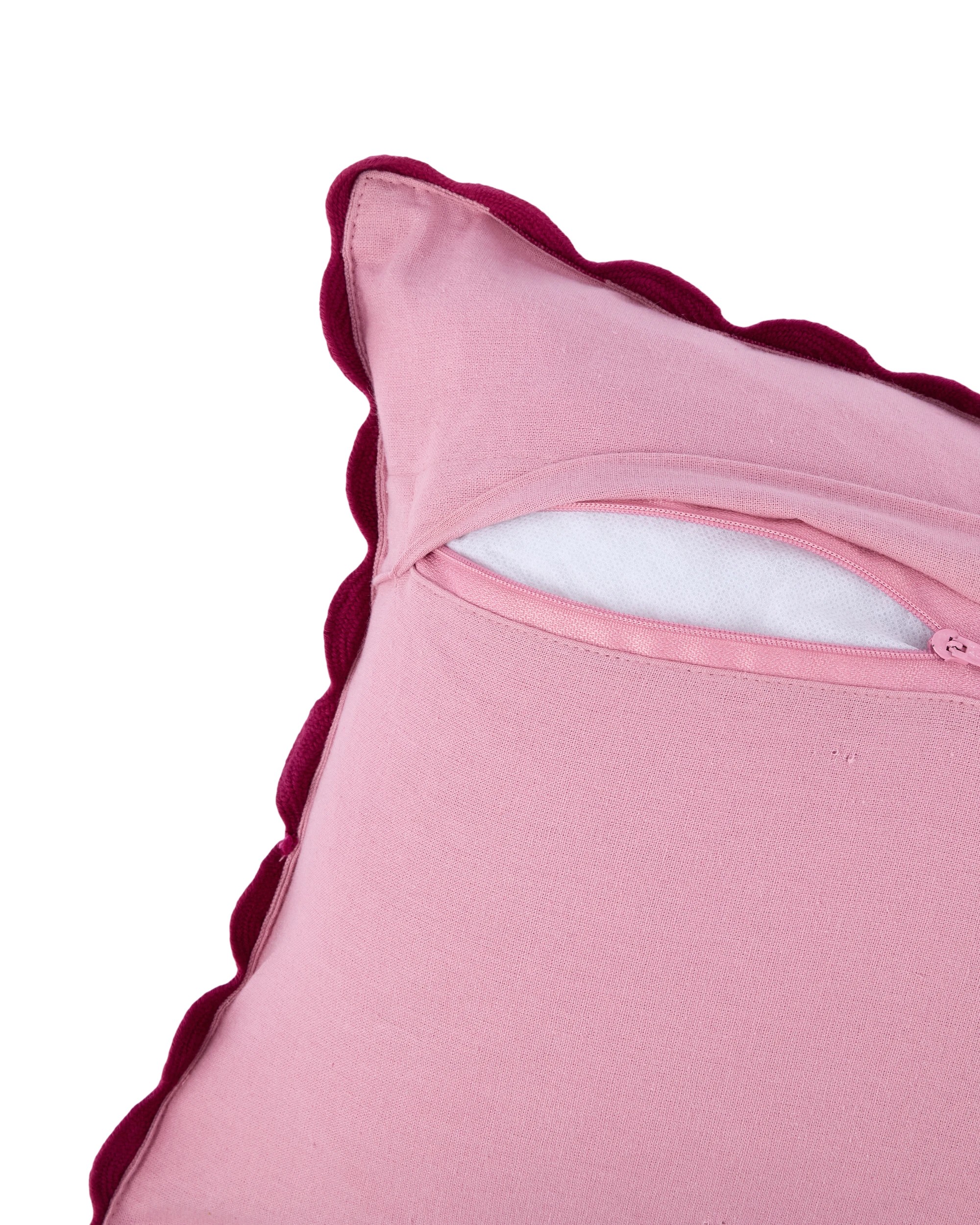 4 Stripe Ric Rac Cushion - Berry, 4 of 4