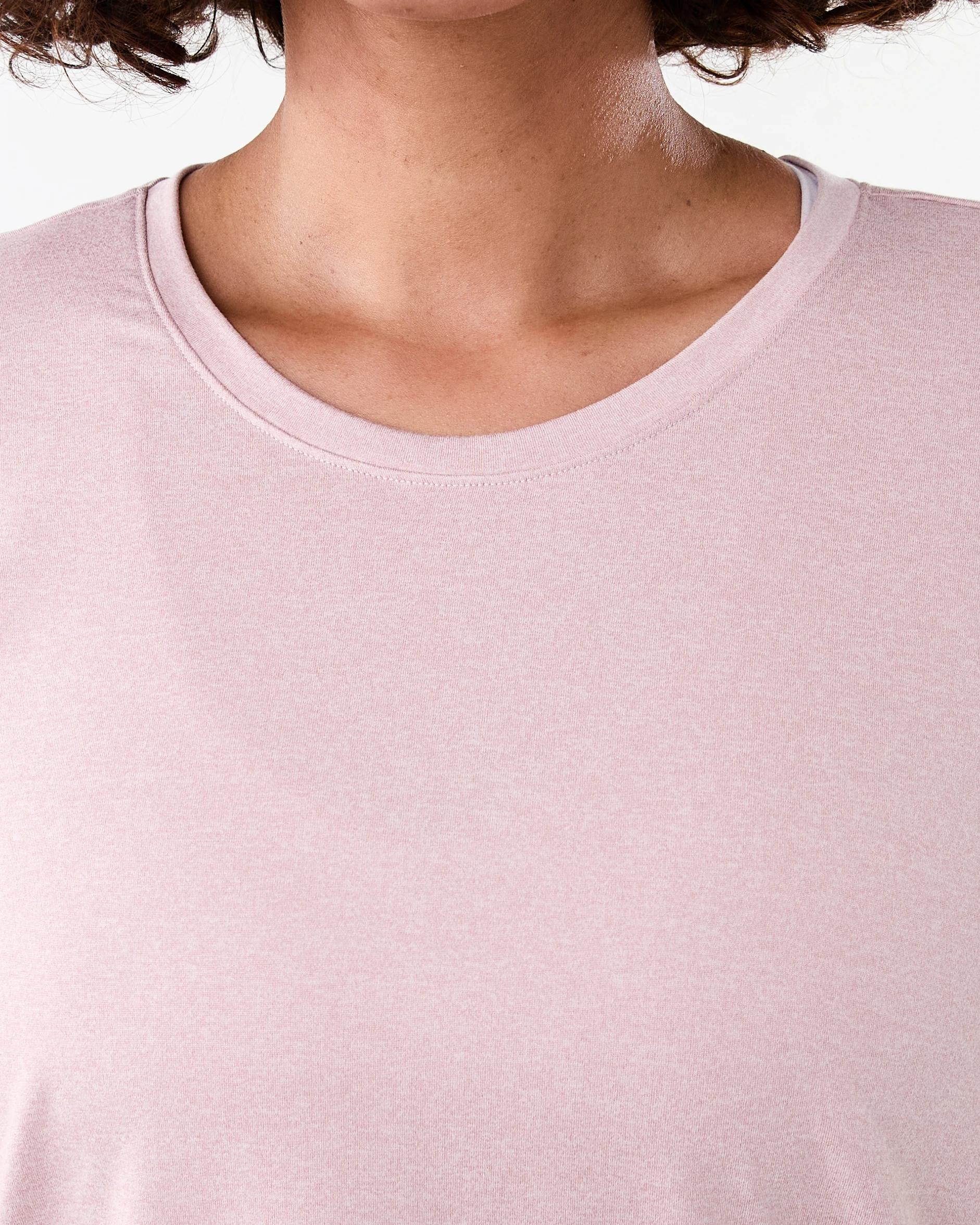 5 Active Womens Twist Back Studio T-shirt Burn Pink, 5 of 7