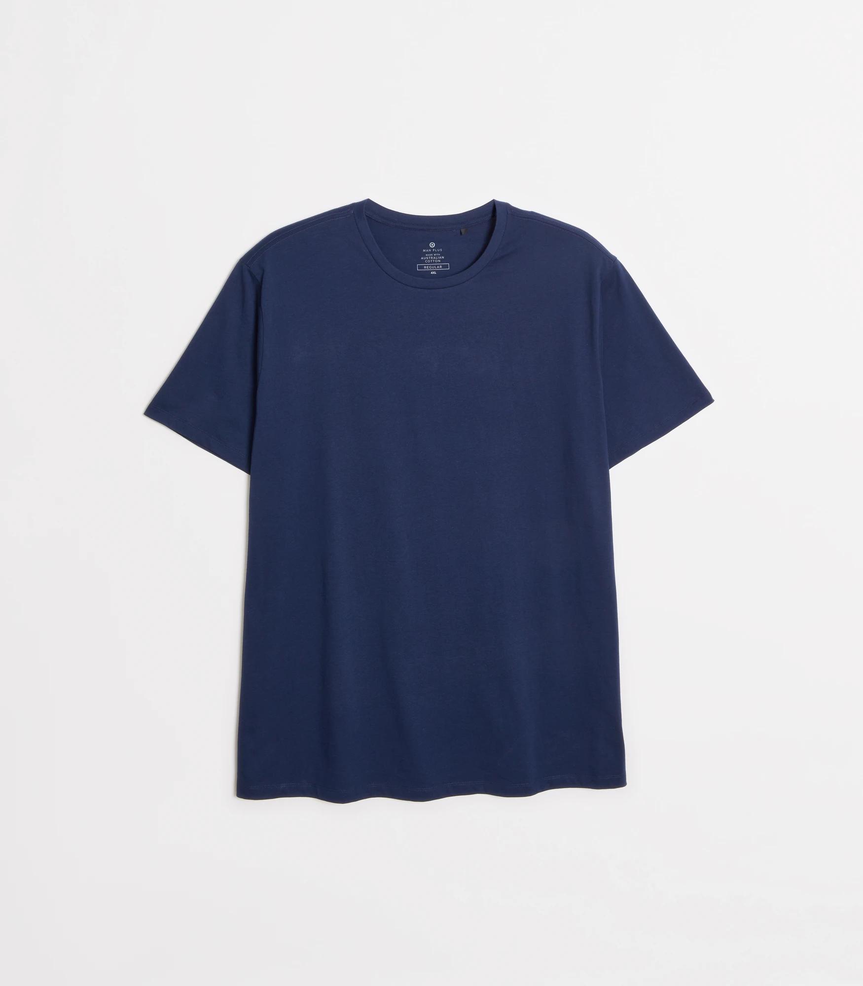 6 Target Plus Size Australian Cotton Crew T-shirt NAVY, 6 of 6