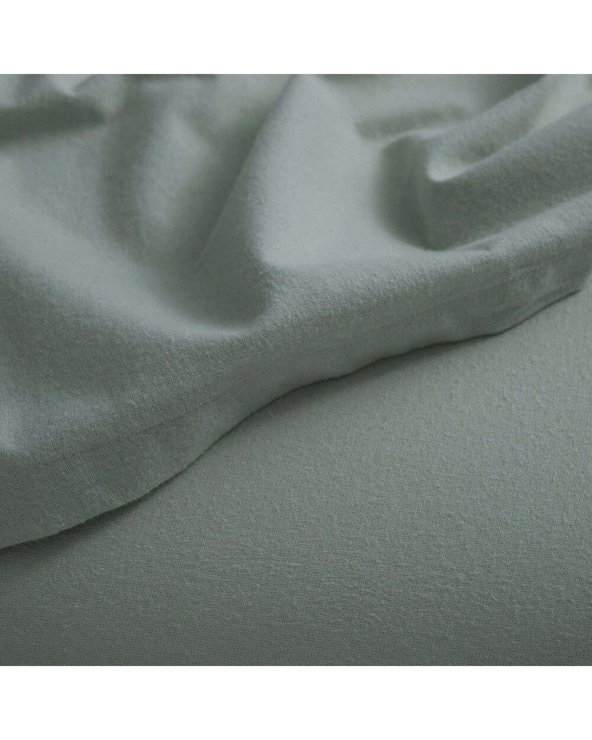 2 Canningvale Cozi Cotton Flannelette Fitted Sheet With Pillowcase Set Mineral - Single Bed - Green, 2 of 5