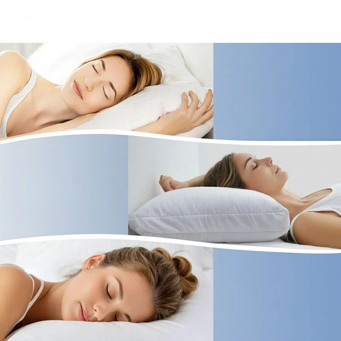 7 Giselle Bedding Shded Memory Foam Pillow Adjustable Loft - White, 7 of 8