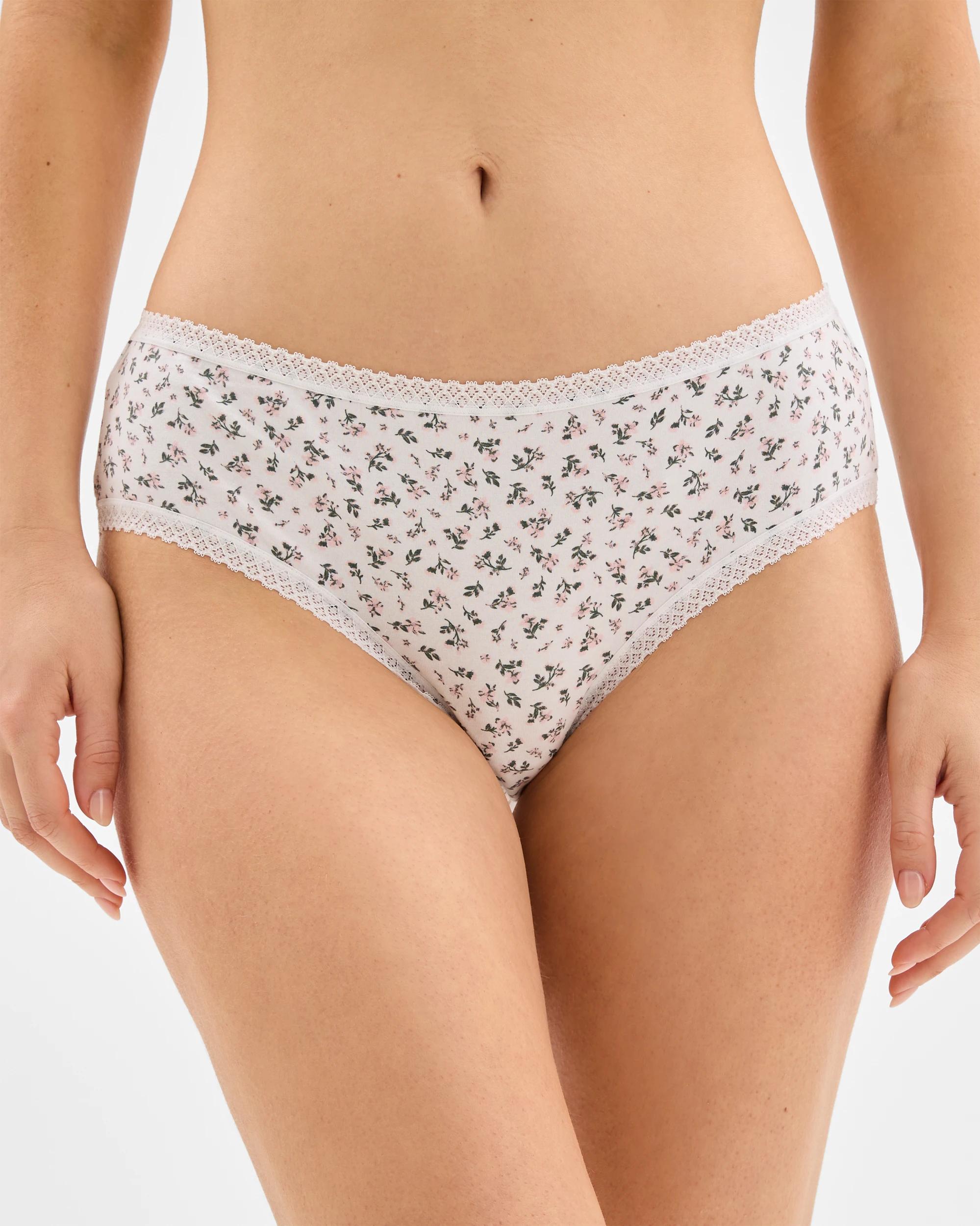 2 Target Womens Australian Cotton Blend Midi Briefs 5 Pack BLUES DITSY, 2 of 4