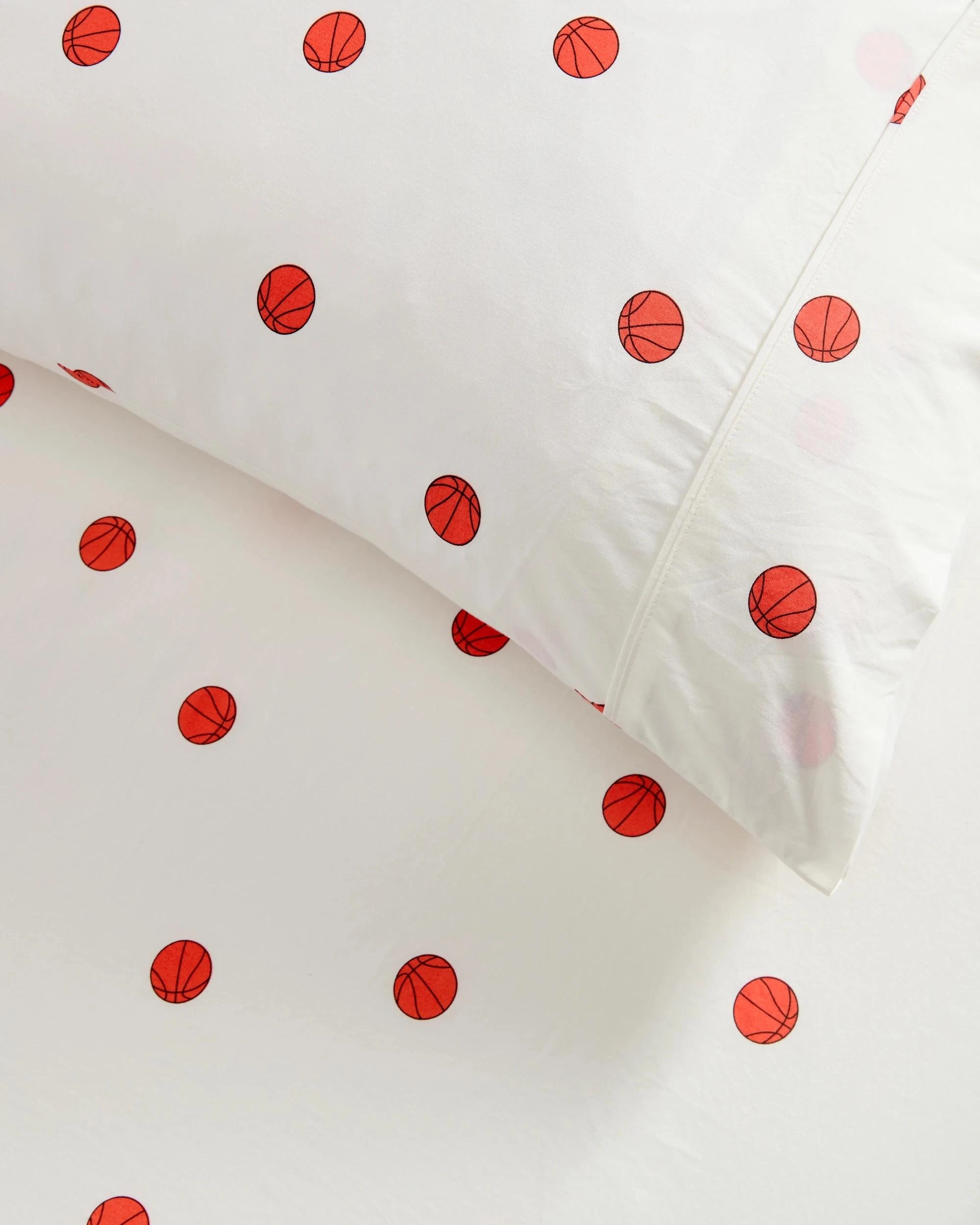2 Target Bronny Australian Cotton Basketball Kids Fitted Sheet Set - Double Bed - White, 2 of 4