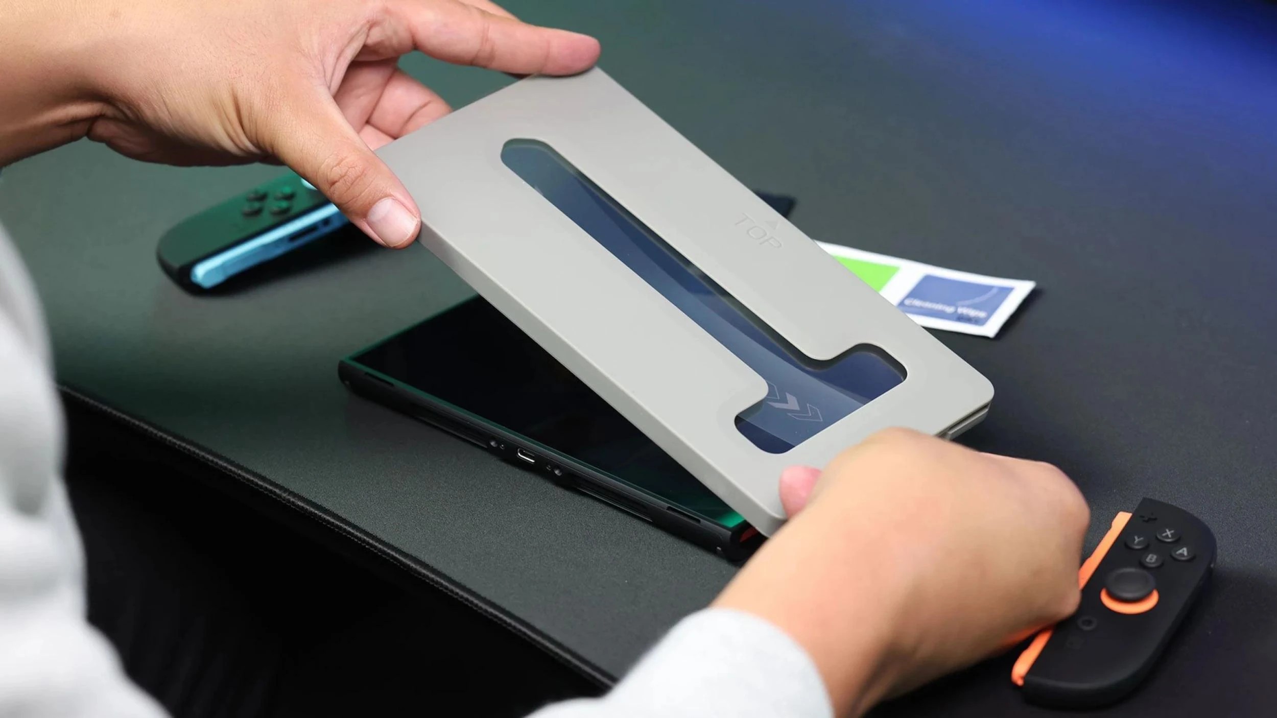 7 Powerwave Screen Protector with Tray - Nintendo Switch 2 - Black, 7 of 8