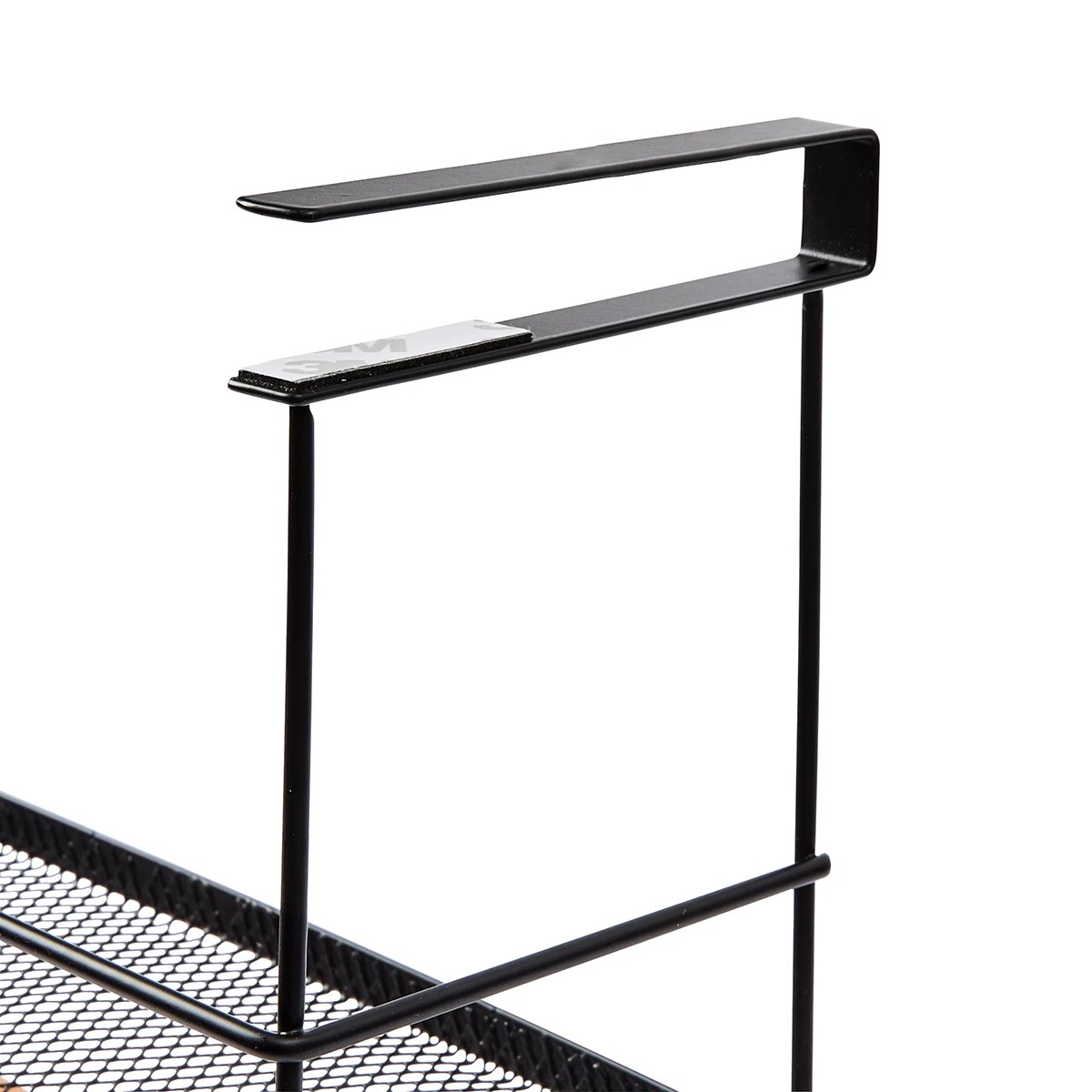 8 Wire and Wood Undershelf Basket With Rail, 8 of 9