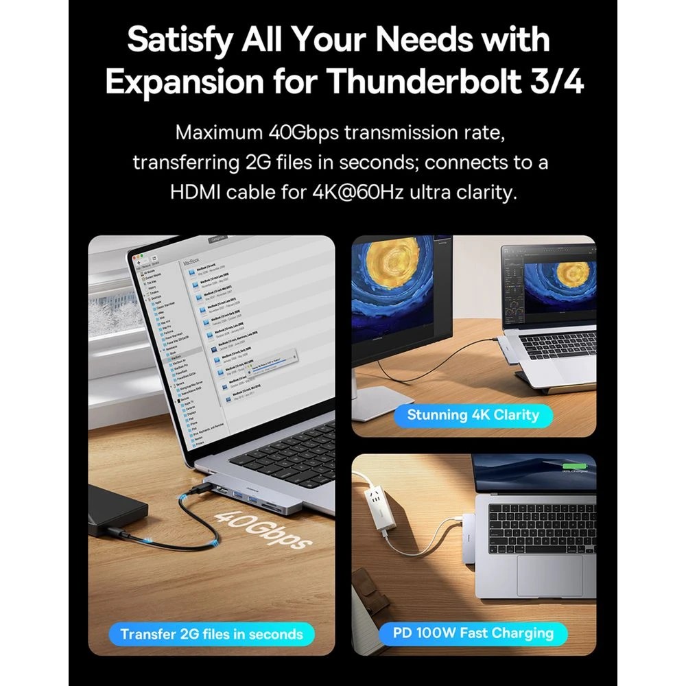 6 Baseus UltraJoy 6 Port USB-C Hub, 6 of 9