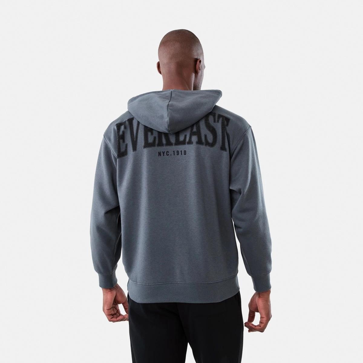 3 Everlast Mens Oversized Hoodie EVER DISTRESS CHARCOAL, 3 of 9