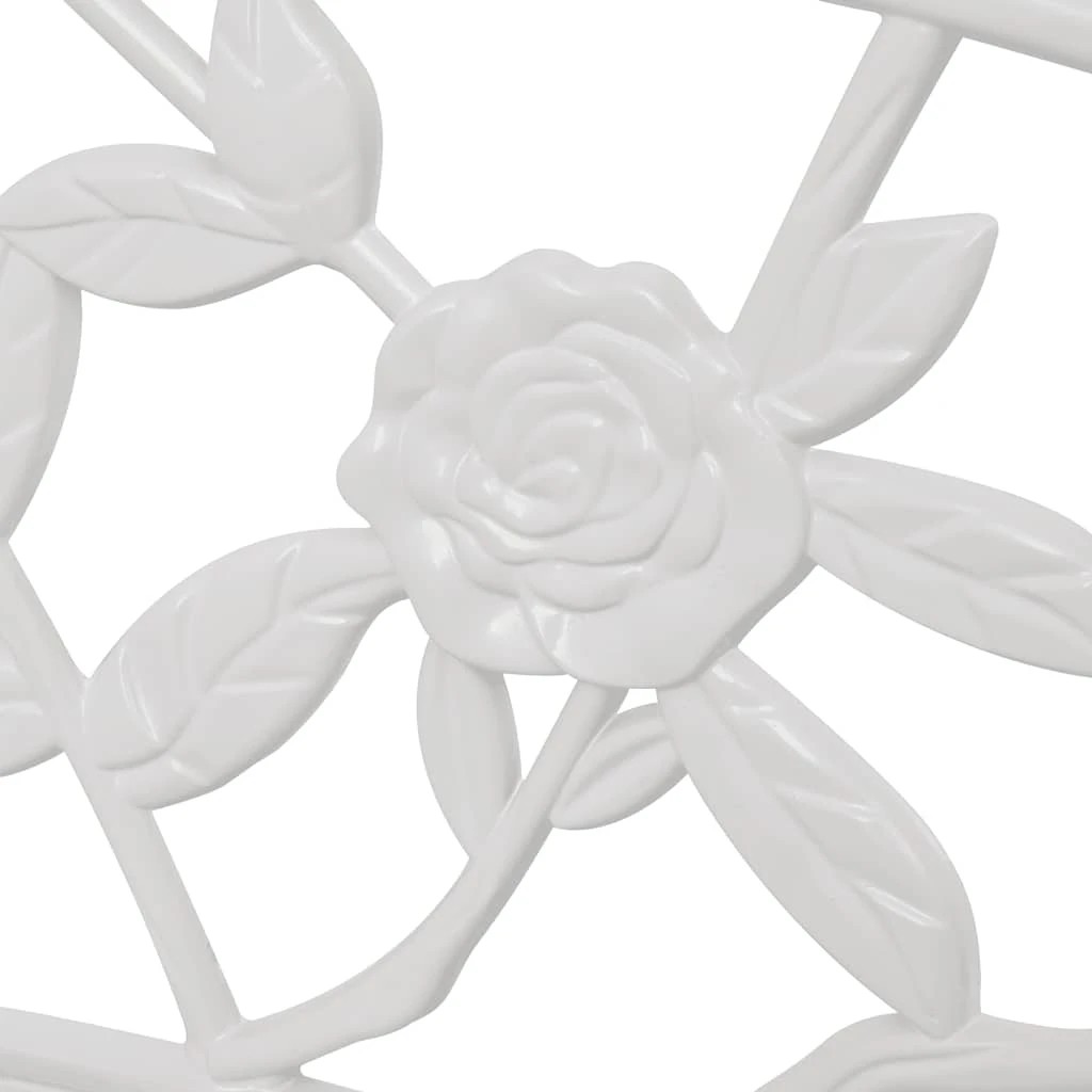 2 Vidaxl Garden Bench Cast Aluminium - White, 2 of 3
